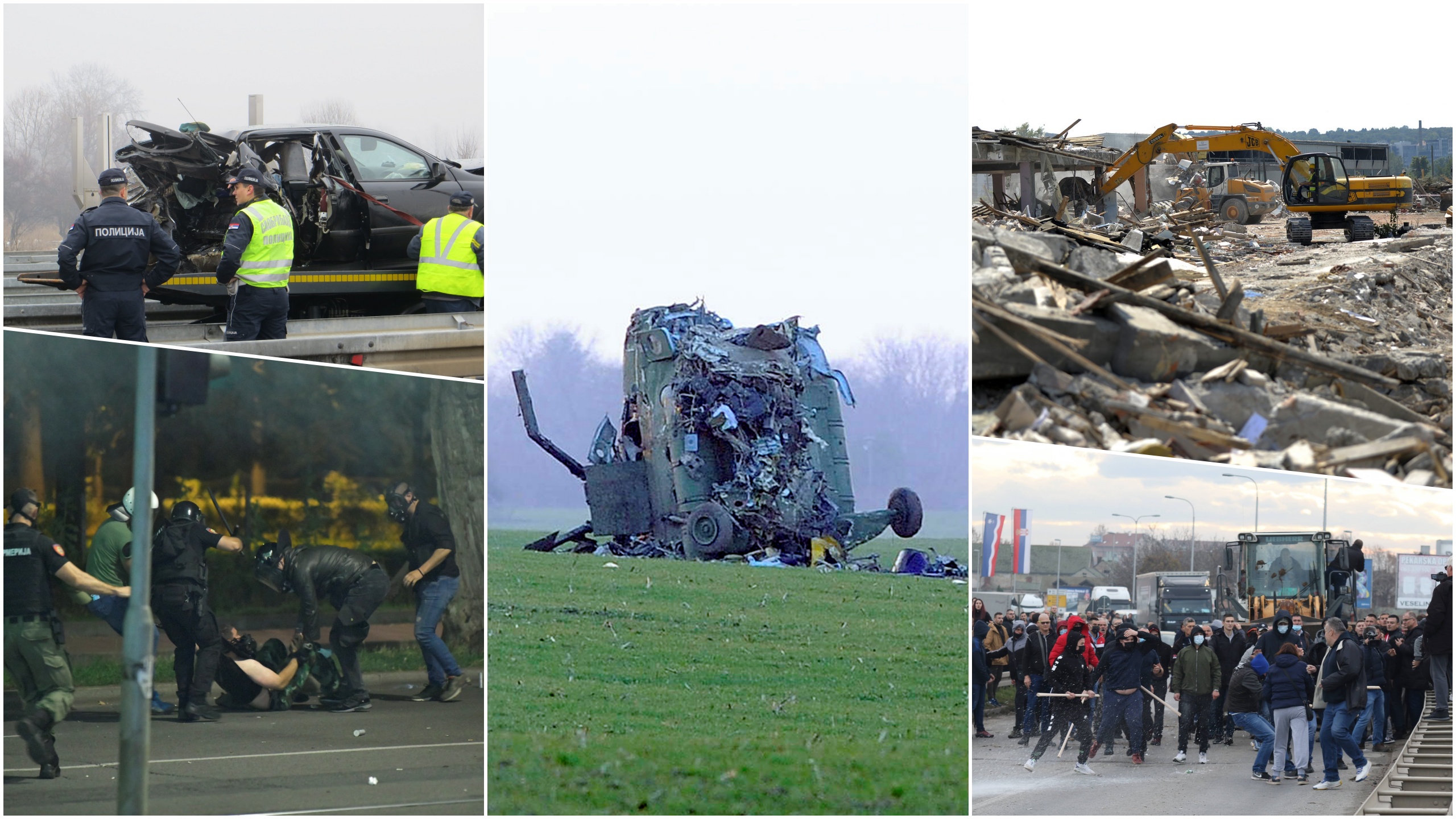 Doljevac, naplatna rampa, protesti, policija, rušenje Sava Mala, Šabac, protesti, batinaši, srušen helikopter, SNS, kombo Foto: Nova.rs/Nemanja Jovanović/Vesna Lalić/Amir Hamzagić/Zoran Lončarević/Nova.rs