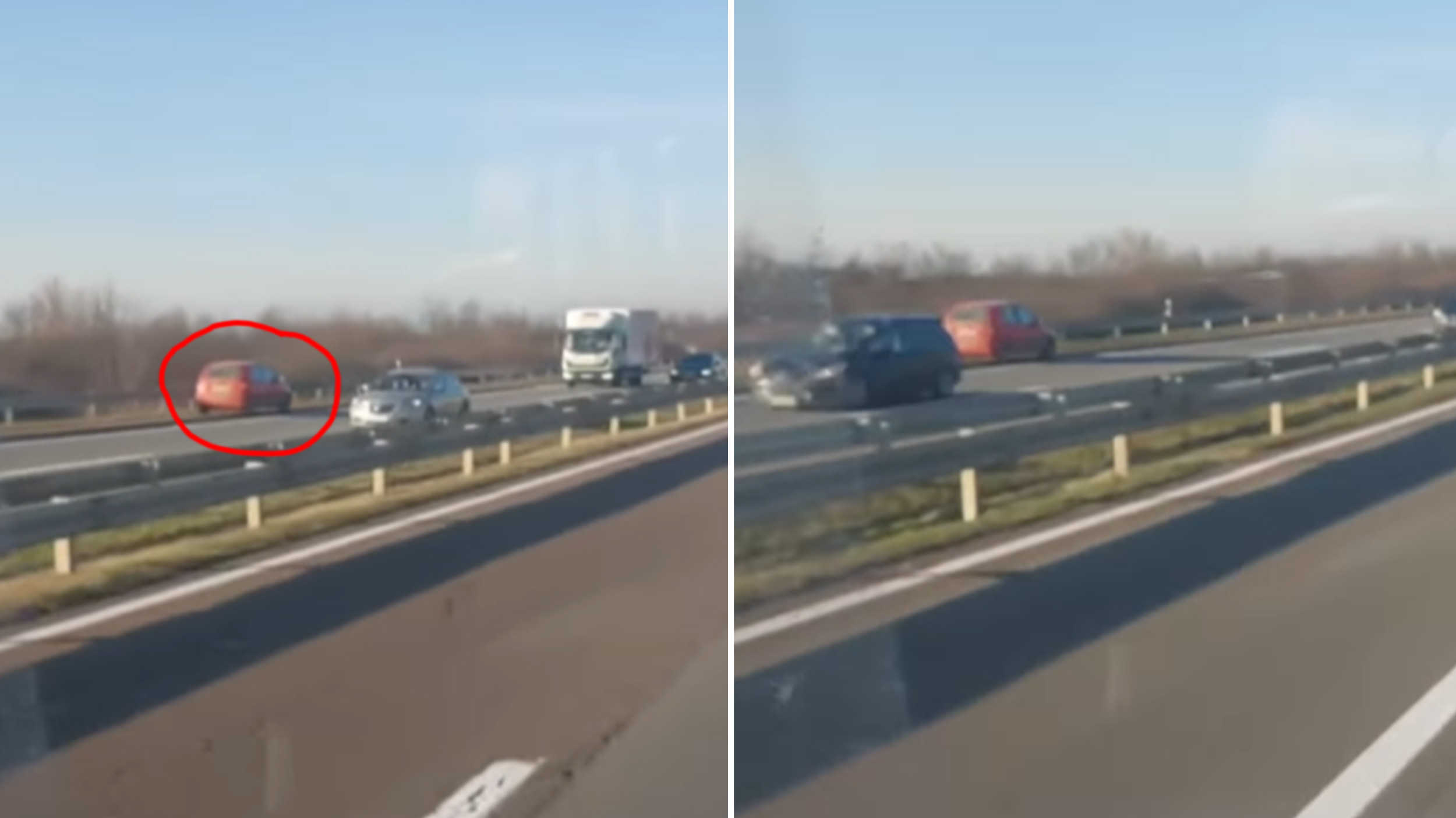 Autoput Beograd-Niš, Vozilo u kontra smeru