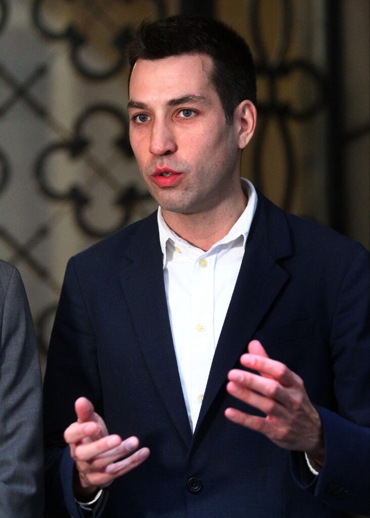 Konferencija za medije članova Privremenog organa grada Beograda Vladimira Obradovića i Dobrice Veselinovića povodom 3. sednice Privremenog organa