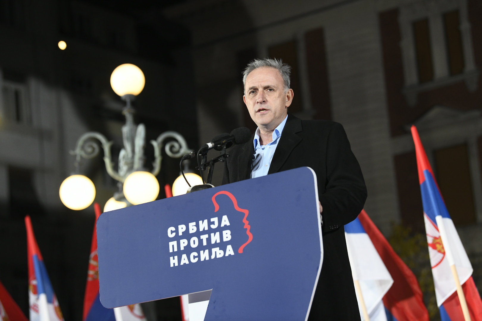 Beograd 12.12.2023.  Zdravko Ponoš. Srbija protiv nasilaj, završna konvencija, završni miting, predizborni miting Foto: Amir Hamzagić/Nova.rs