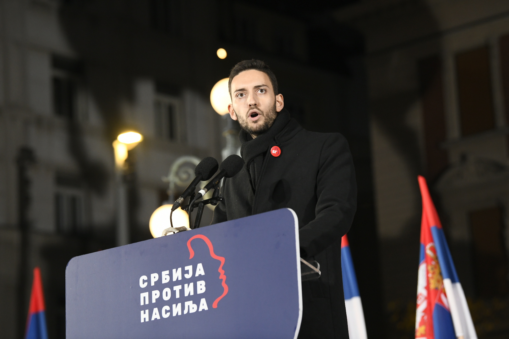 Beograd 12.12.2023.  Pavle Grbović. Srbija protiv nasilaj, završna konvencija, završni miting, predizborni miting Foto: Amir Hamzagić/Nova.rs