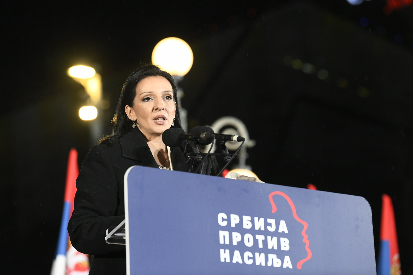 Beograd 12.12.2023. Marinika Tepić. Srbija protiv nasilaj, završna konvencija, završni miting, predizborni miting Foto: Amir Hamzagić/Nova.rs