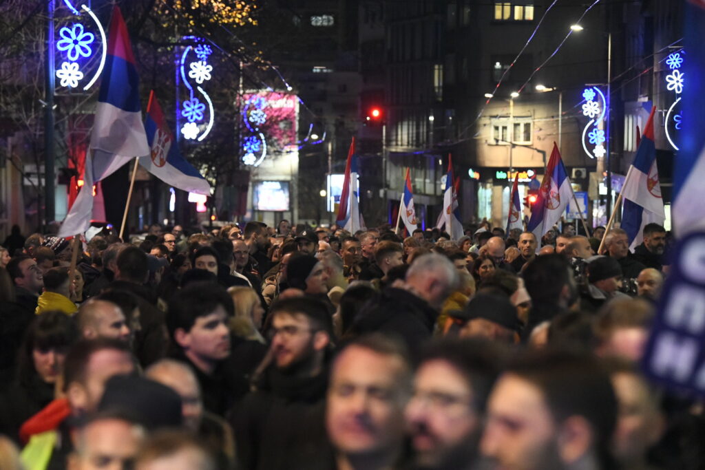 Beograd 12.12.2023. Šetnja. Srbija protiv nasilaj, završna konvencija, završni miting, predizborni miting Foto: Amir Hamzagić/Nova.rs