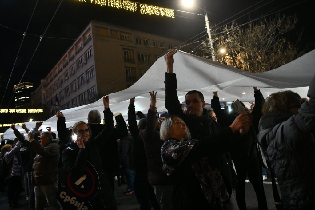 Beograd 12.12.2023. Platno. RIK. Šetnja. Srbija protiv nasilaj, završna konvencija, završni miting, predizborni miting Foto: Vesna Lalić/Nova.rs