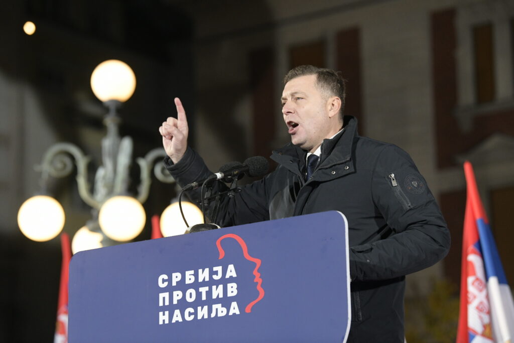 Beograd 12.12.2023.  Nebojša Zelenović. Srbija protiv nasilaj, završna konvencija, završni miting, predizborni miting Foto: Amir Hamzagić/Nova.rs