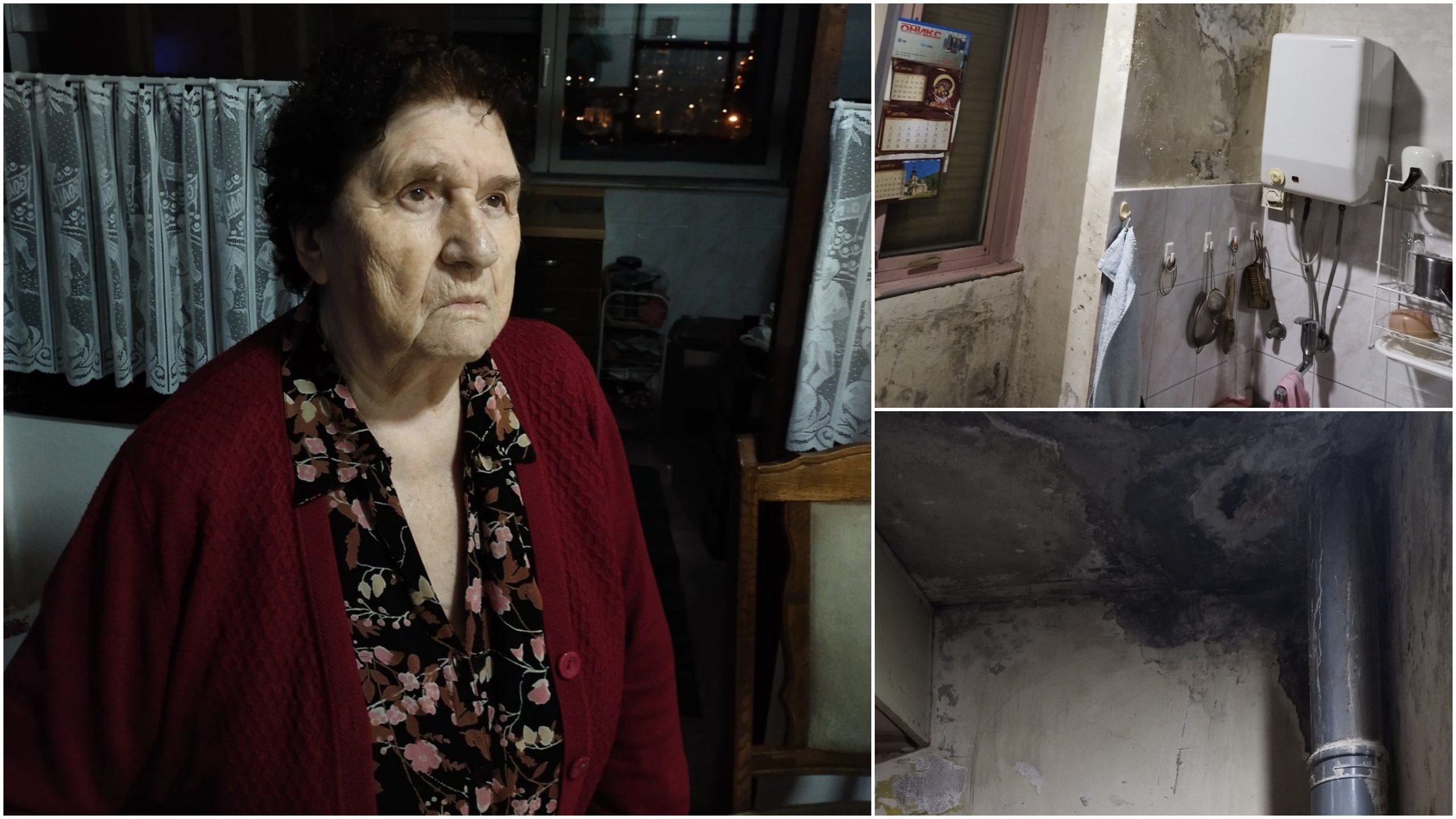 Baki Milenki kaplje voda sa plafona dok pere sudove, Baka Milenka, kombo