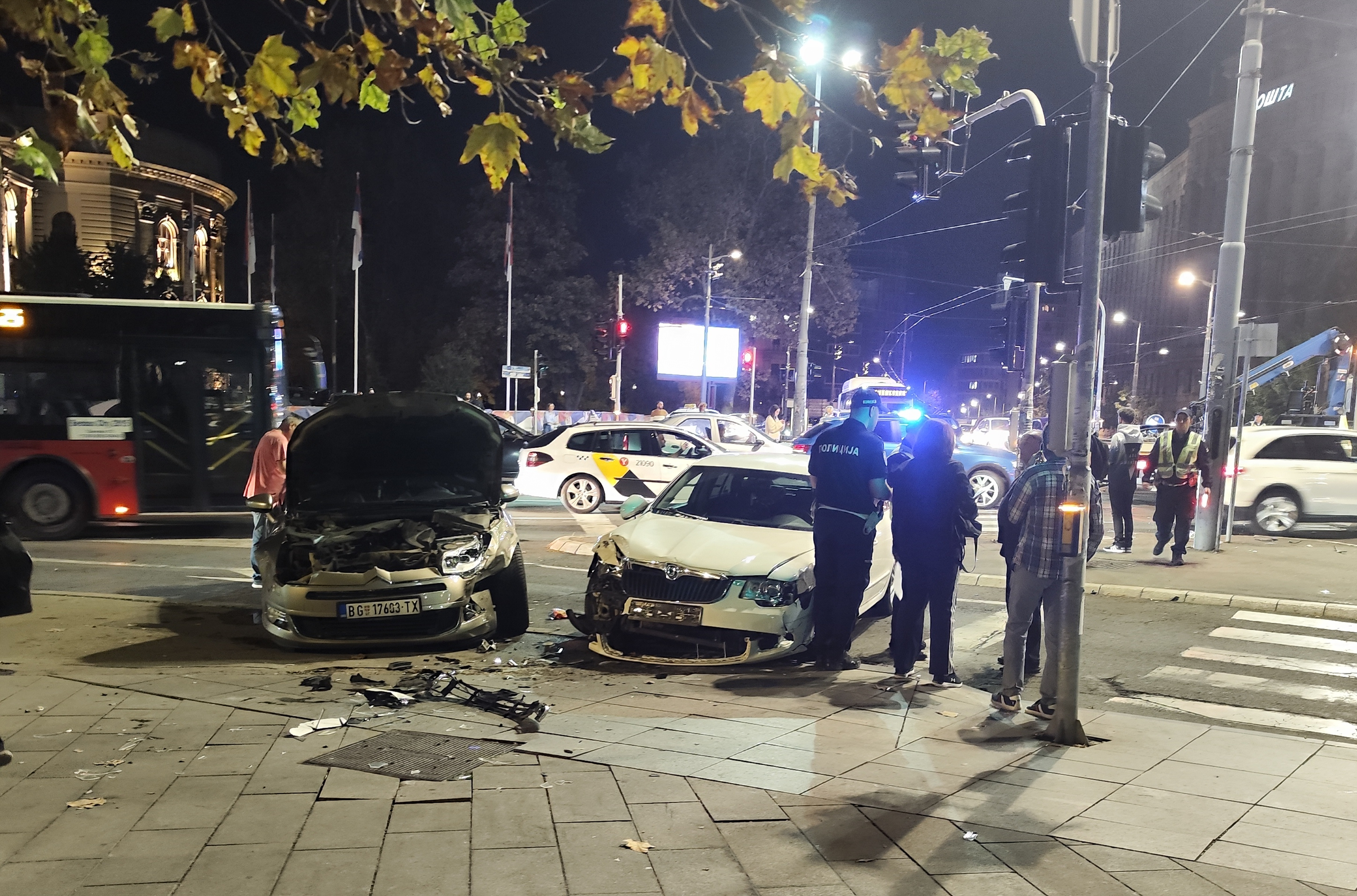 23, October, 2023, Belgrade - Accident - traffic accident near the Parliament of Serbia. . Photo: I. G./ATAImages.
23, oktobar, 2023, Beograd - Udes - saobracajna nesrece kod Skupstine Srbije. . Photo: I. G./ATAImages.