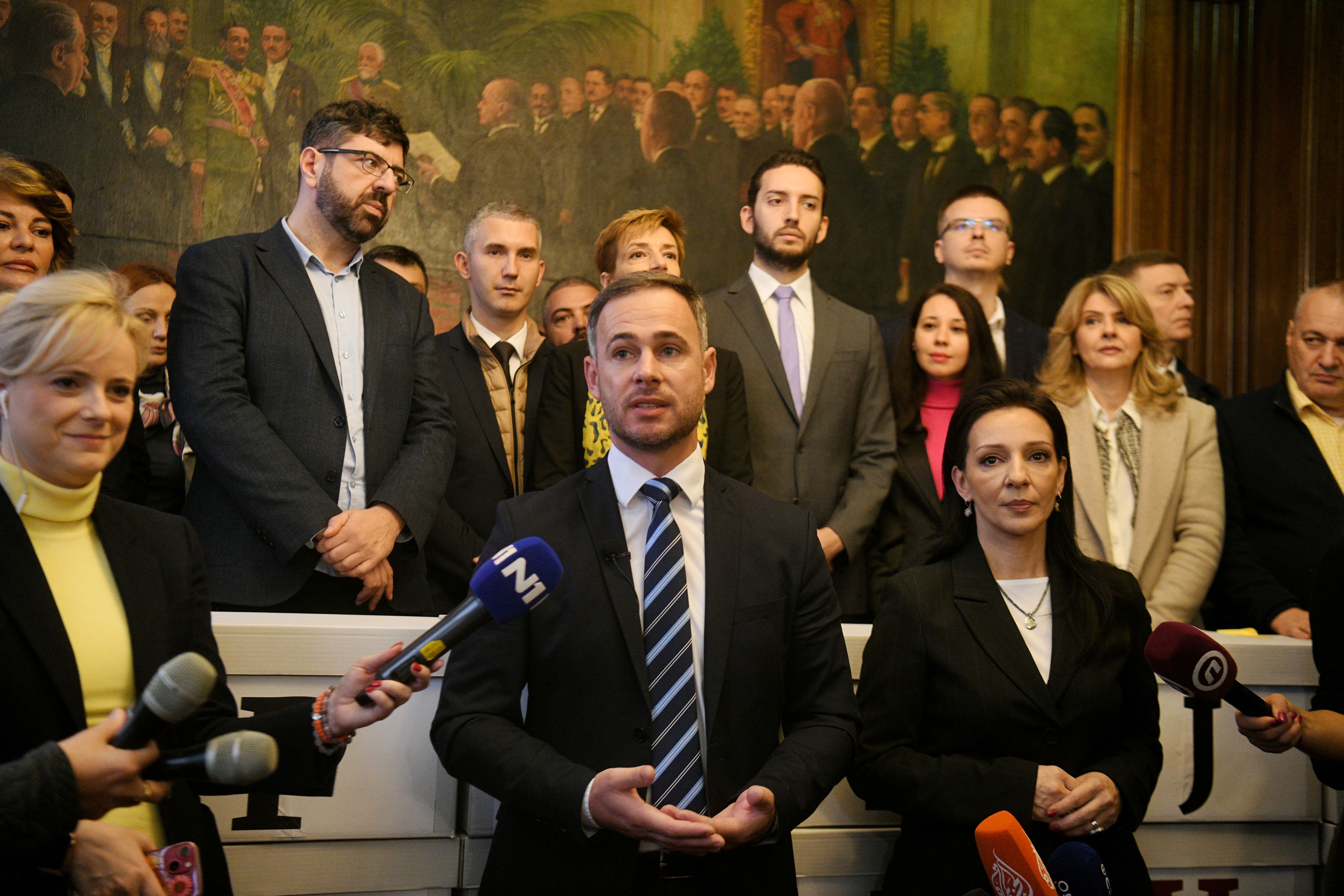 Beograd 08.11.2023. Predaja izborne liste Srbija protiv nasilja, opozicija predaja izborne liste, izbori 2023