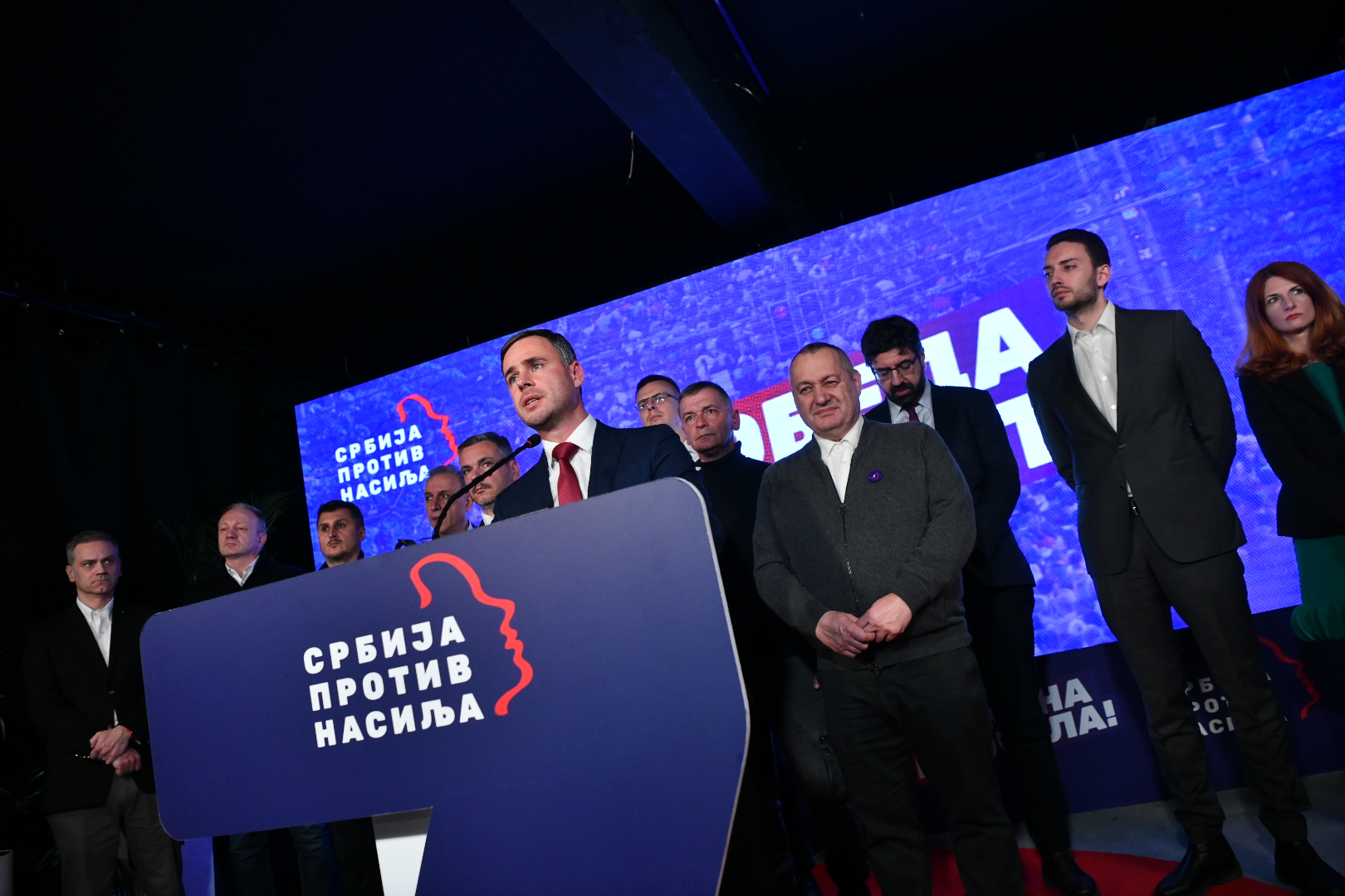 Beograd 17.12.2023. Miroslav Aleksić. Izborni štab Srbija protiv nasilja. IZBORI 2023. Foto: Vesna Lalić/Nova.rs,