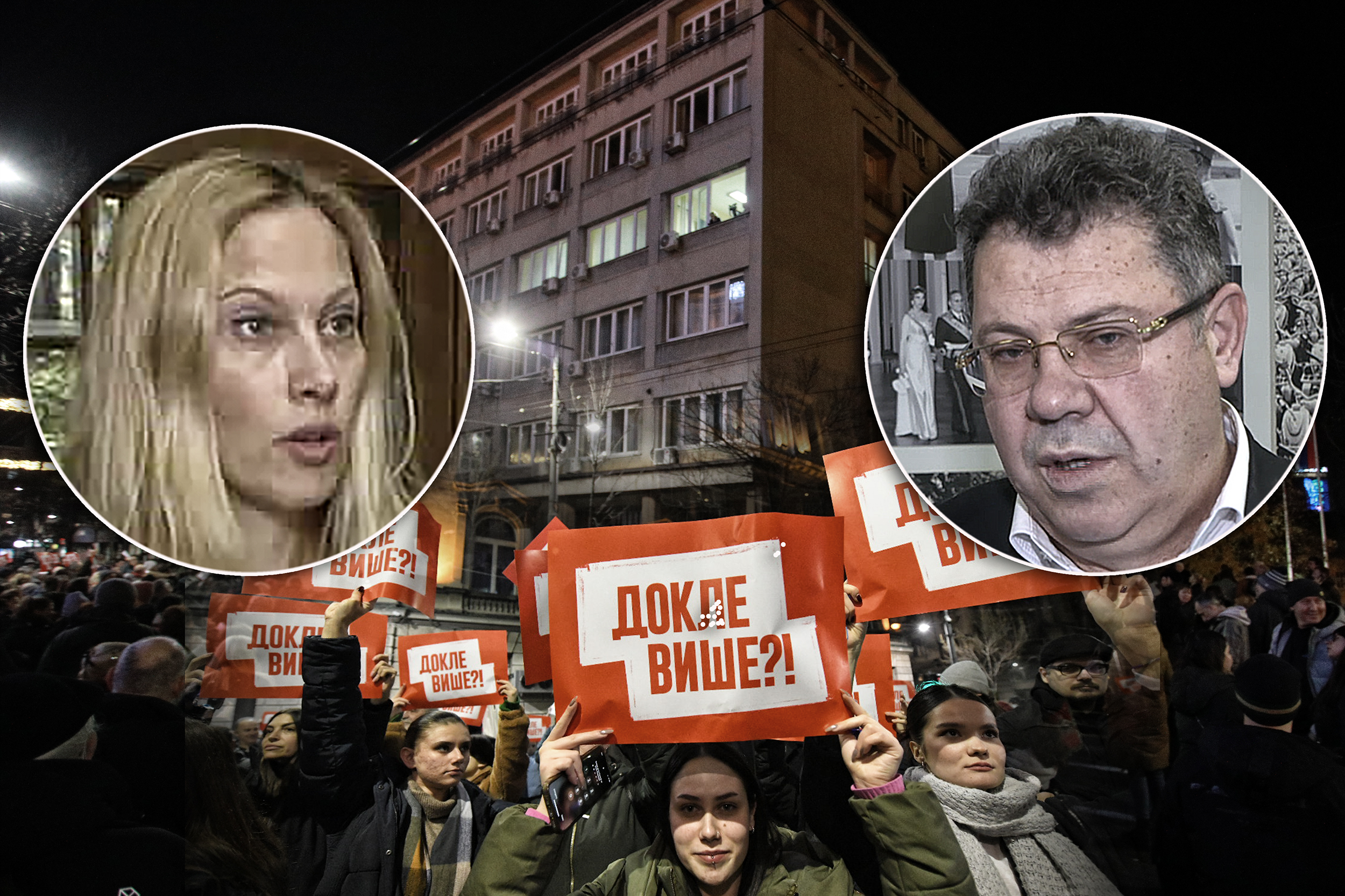 In front of the headquarters of the Republic Election Commission in Kralja Milan Street, a second day protest organized by the coalition "Serbia against violence" is underway due to the "stealing of the citizens' electoral will".Ispred sedista Republick