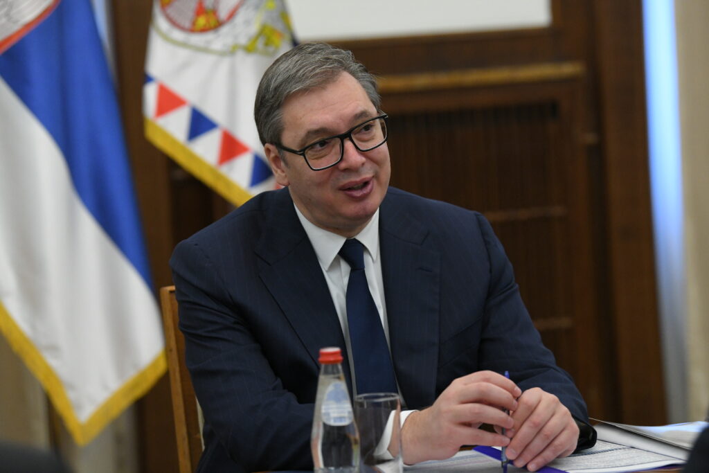 Beograd, 7.novembar 2023.
Sastanak Aleksandra Vučića sa ministrom spoljnih poslova Azerbejdzana, Aleksandar Vučić, 
Foto: Amir Hamzagić/Nova.rs