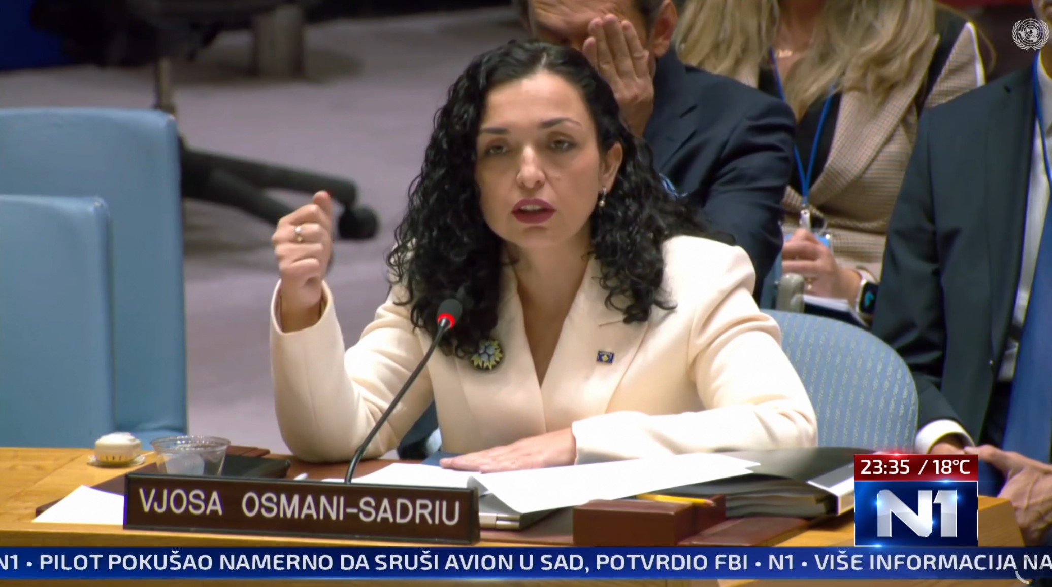 Vjosa Osmani Foto: Printscreen/N1