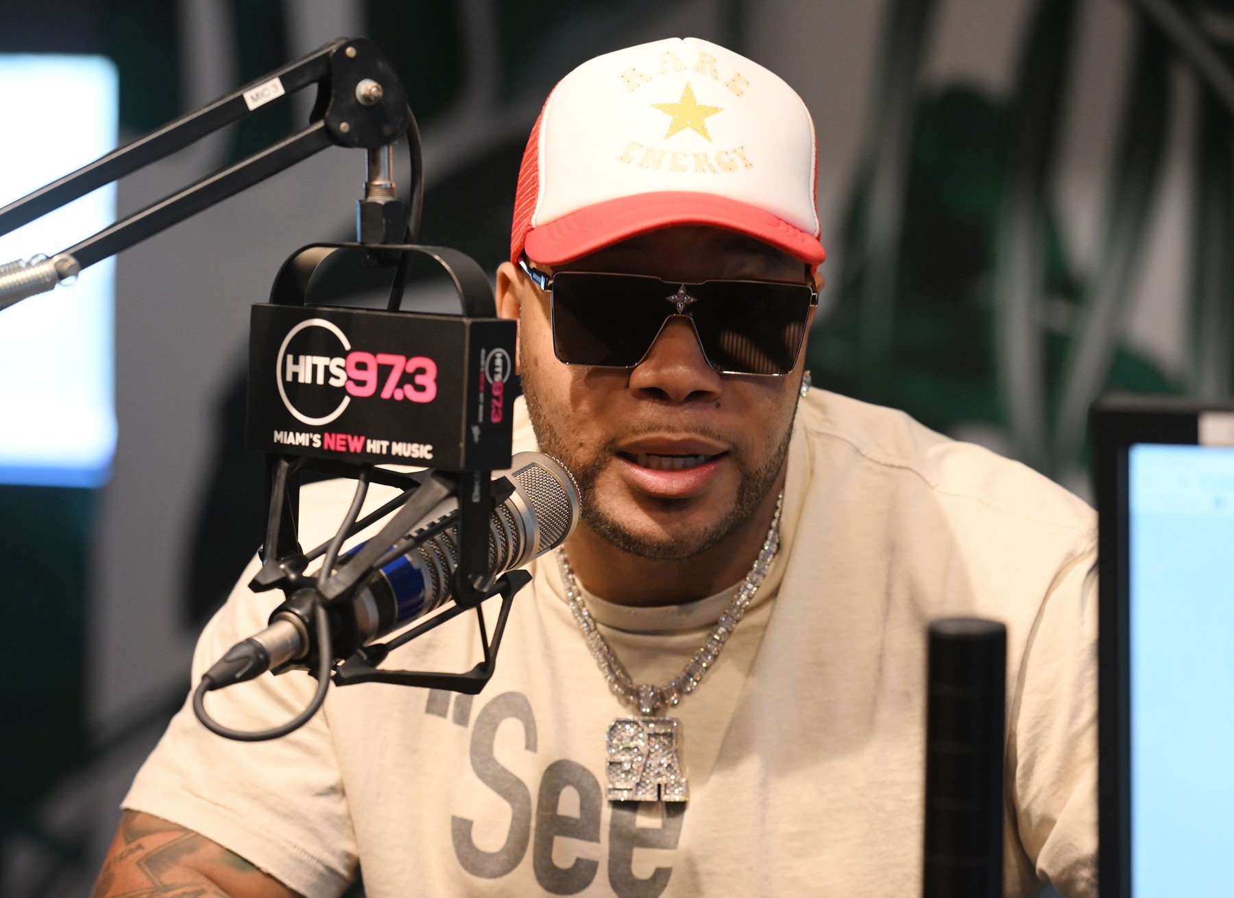 Flo Rida visits Hits Live at radio station Hits 97.3, Fort Lauderdale, Florida, USA - 07 Mar 2023