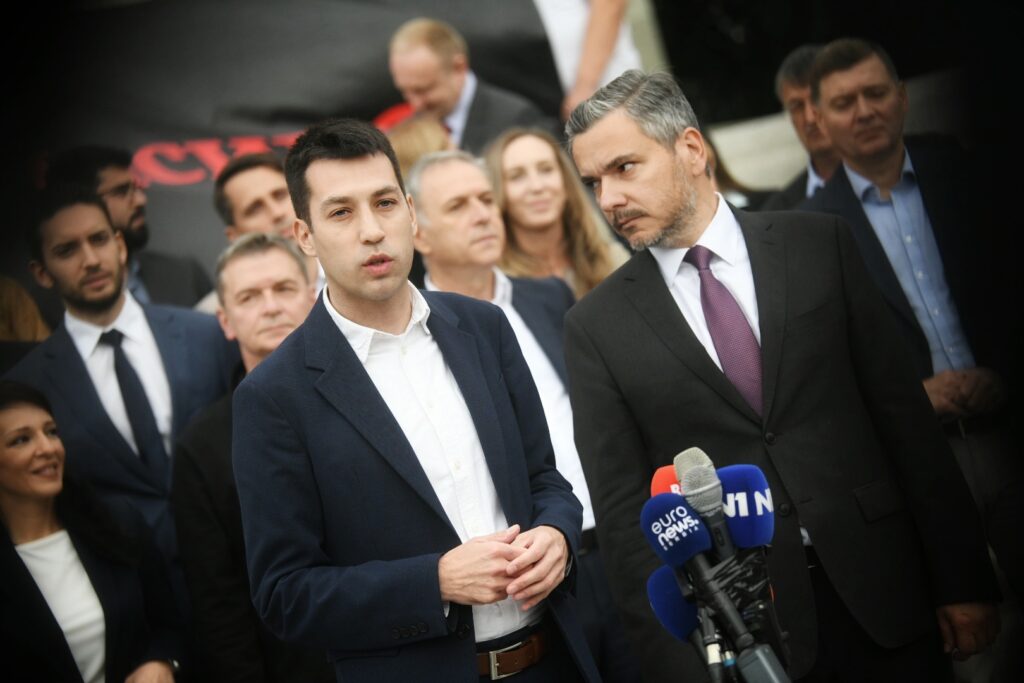 Beograd 27. oktobar 2023. Konferencija Opozicija lista Srbija bez nasilja Foto:Vesna Lalić/Nova.rs