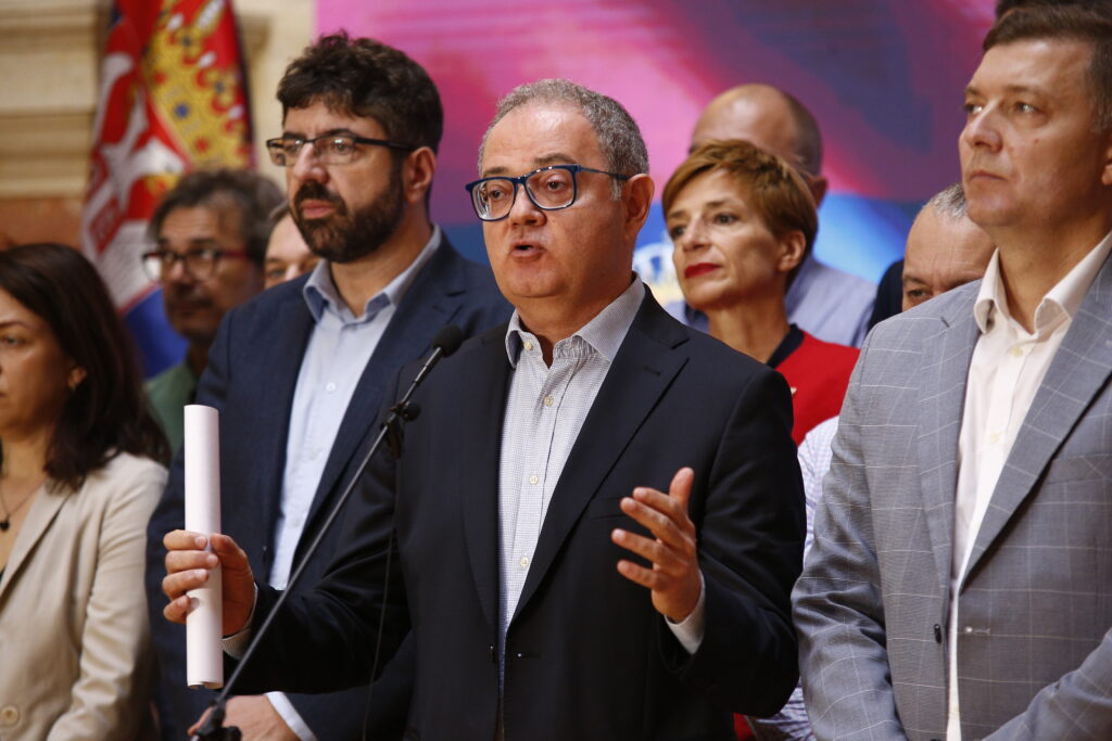 Beograd 21.09.2023. Izjava  opozicije u Skupštinu Srbije. Opozicija, Skupština Srbije Foto: Amir Hamzagić/Nova.rs