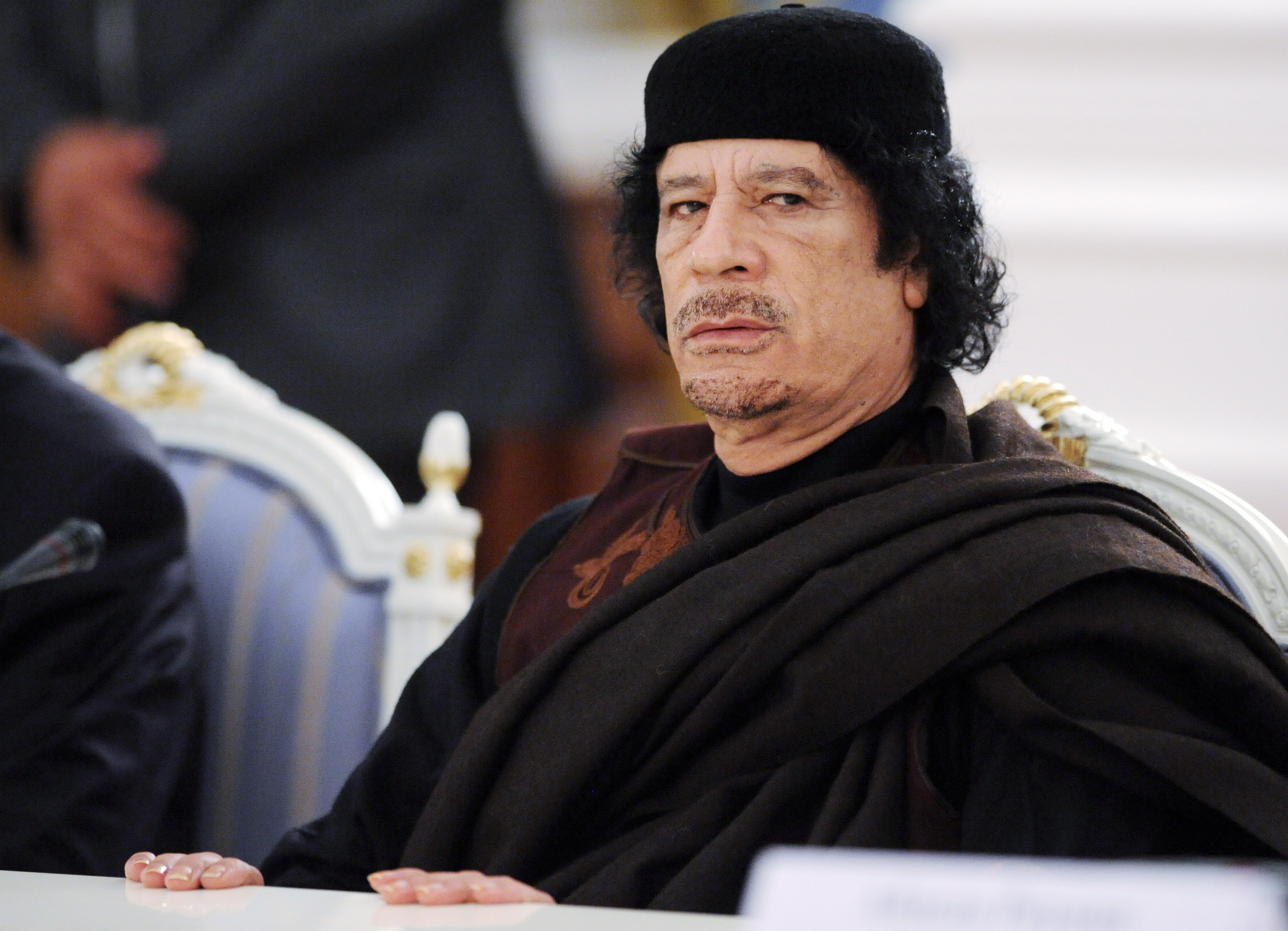 Russian PM meets Libyan leader Muammar Gaddafi