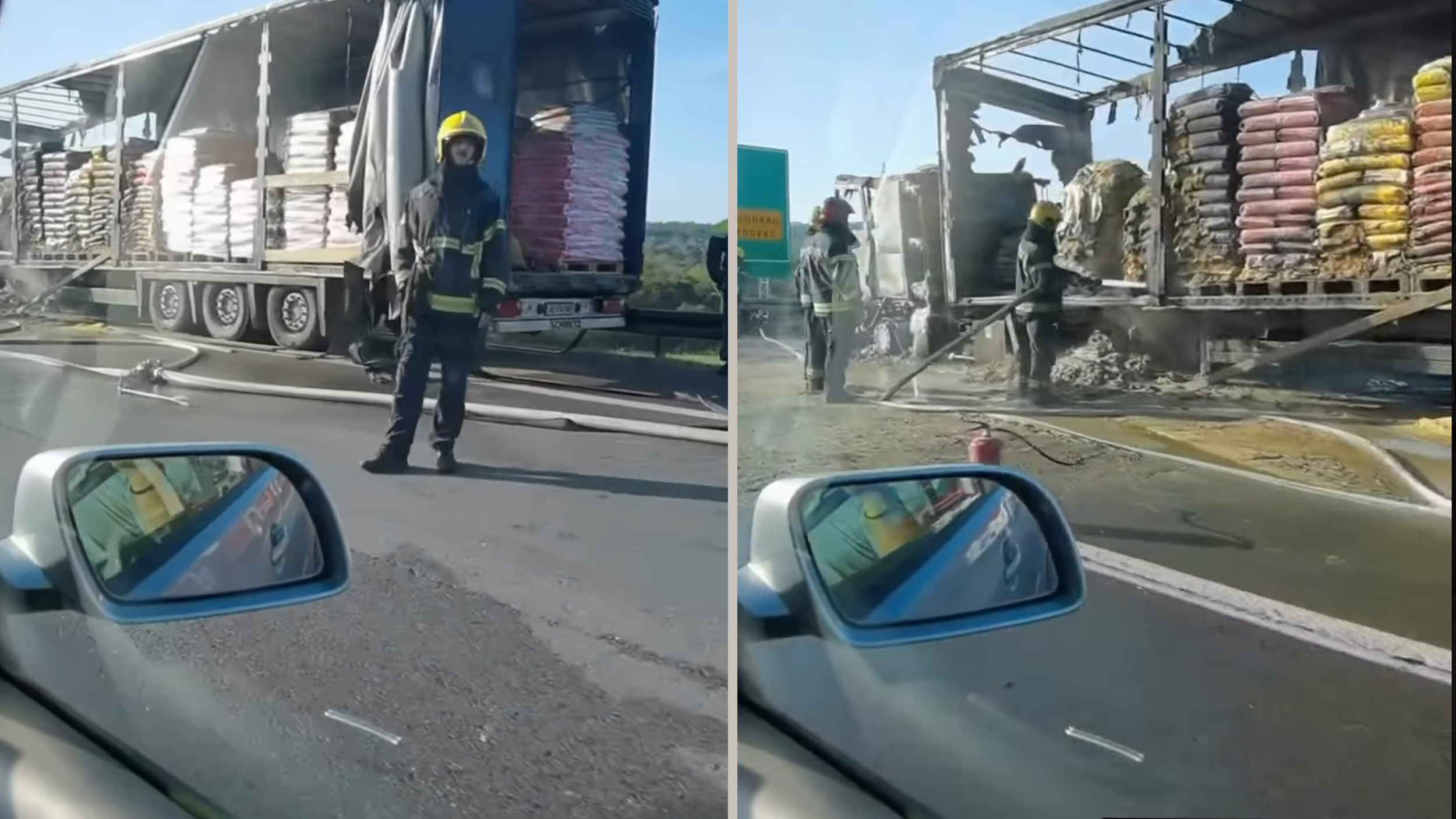 serbialive beograd, zapalio se kamion