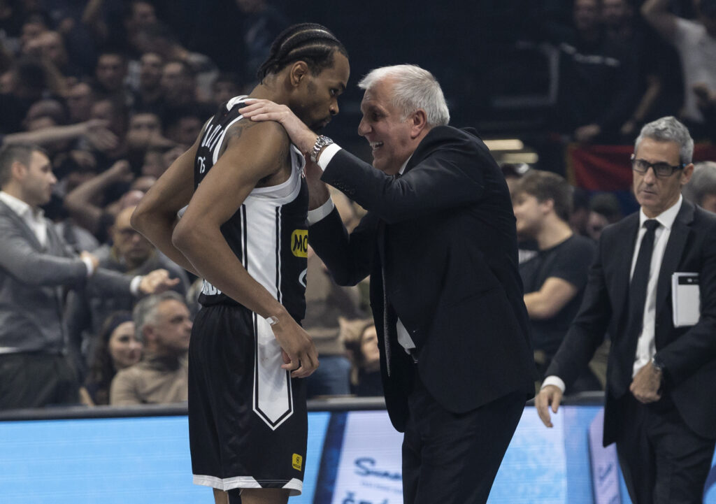 during the 2023/2024 Turkish Airlines EuroLeague match between Partizan Mozzart Bet Belgrade v AS Monaco at Stark Arena on December 05, 2023 in Belgrade, Serbia. (Photo by Srdjan Stevanovic/Starsport.rs ©)