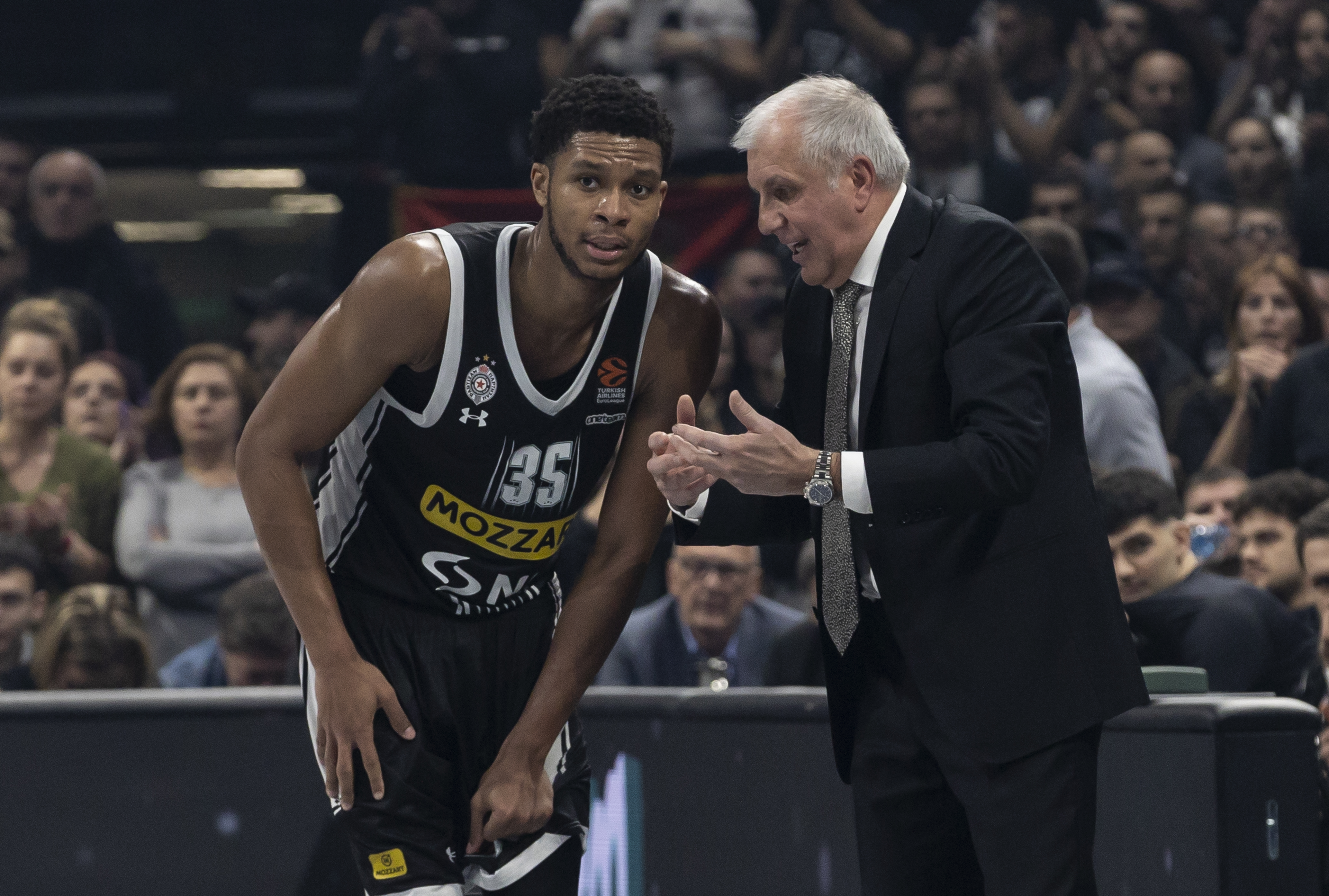 during the 2023/2024 Turkish Airlines EuroLeague match between Partizan Mozzart Bet Belgrade v AS Monaco at Stark Arena on December 05, 2023 in Belgrade, Serbia. (Photo by Srdjan Stevanovic/Starsport.rs ©)
