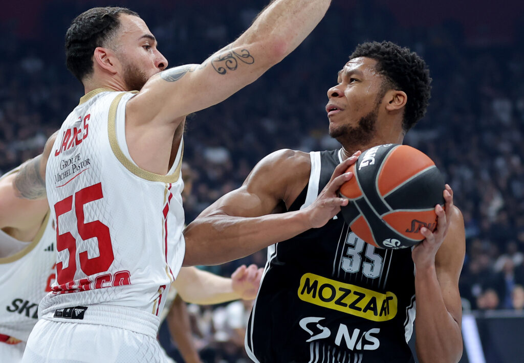 during regular season round 12 Euroleague basketball match between Partizan and AS Monaco in Belgrade, Serbia on December 5, 2023.