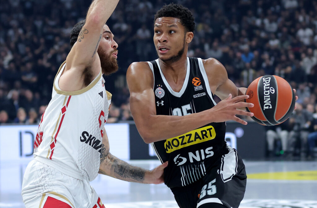during regular season round 12 Euroleague basketball match between Partizan and AS Monaco in Belgrade, Serbia on December 5, 2023.