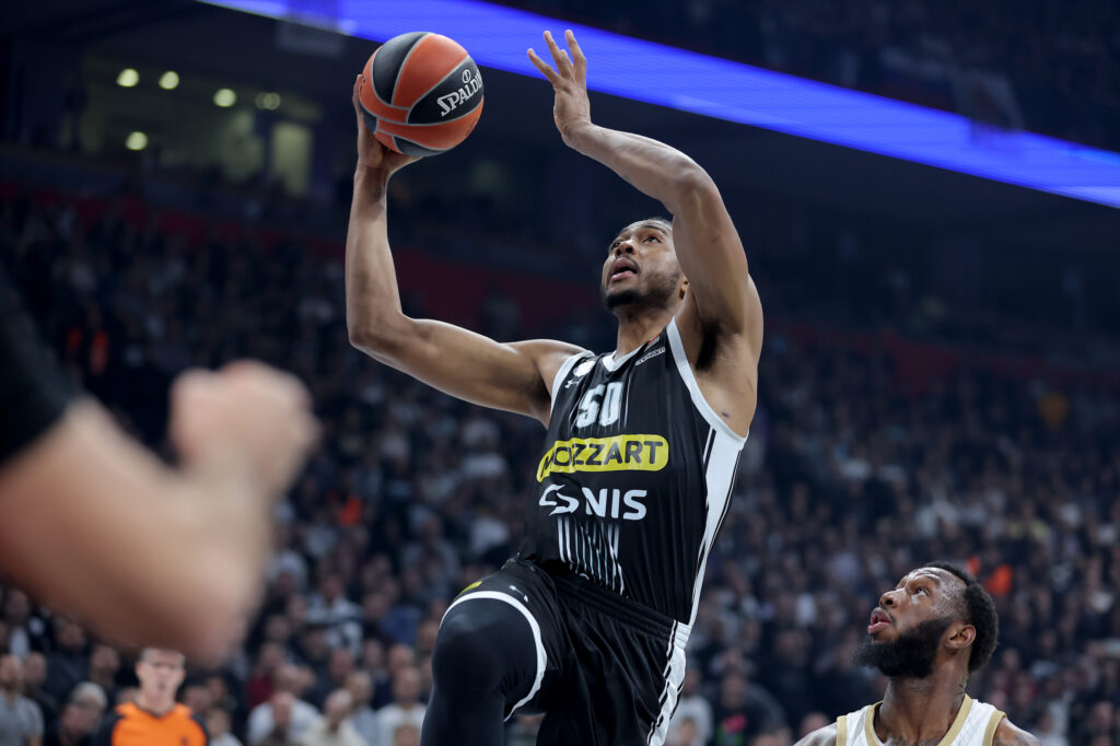 during regular season round 12 Euroleague basketball match between Partizan and AS Monaco in Belgrade, Serbia on December 5, 2023.