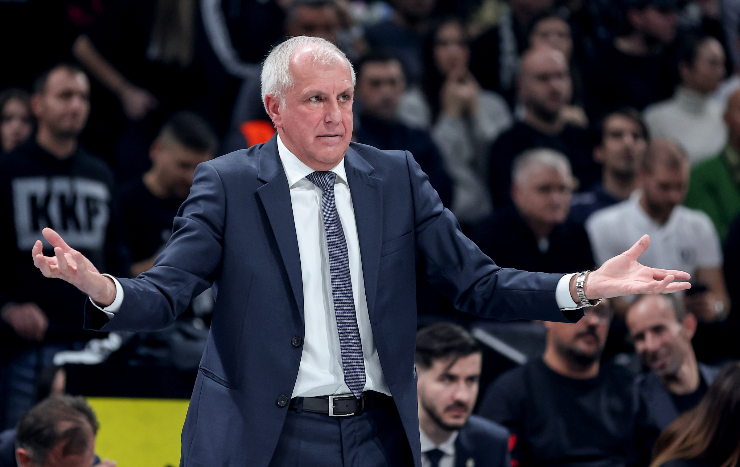 during regular season round 13 Euroleague basketball match between Partizan and EA7 Emporio Armani Milano in Belgrade, Serbia on December 7, 2023.