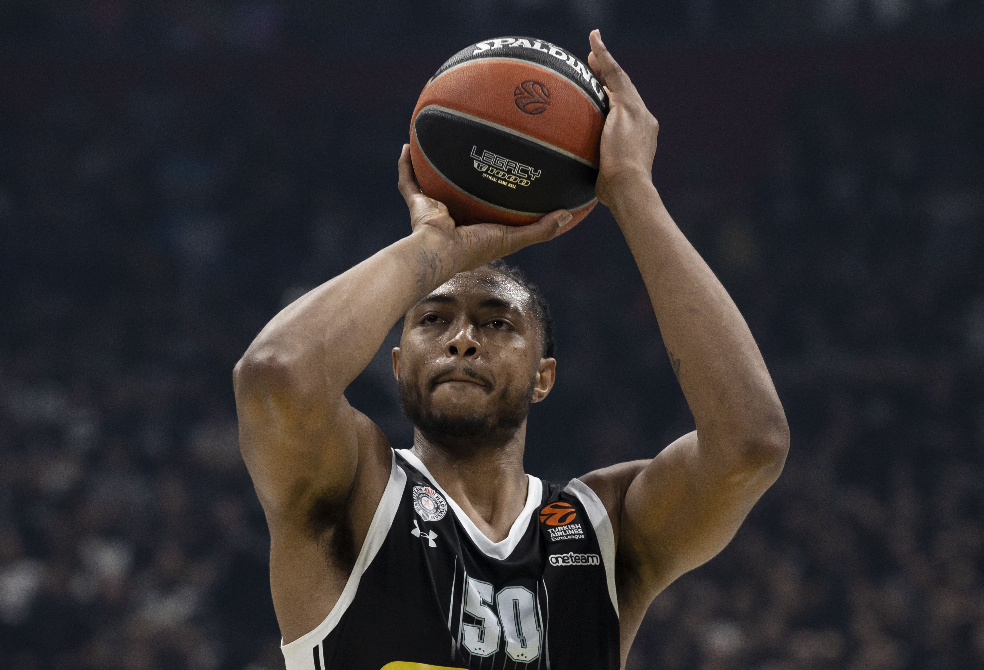 during the 2023/2024 Turkish Airlines EuroLeague match between Partizan Mozzart Bet Belgrade v AS Monaco at Stark Arena on December 05, 2023 in Belgrade, Serbia. (Photo by Srdjan Stevanovic/Starsport.rs ©)