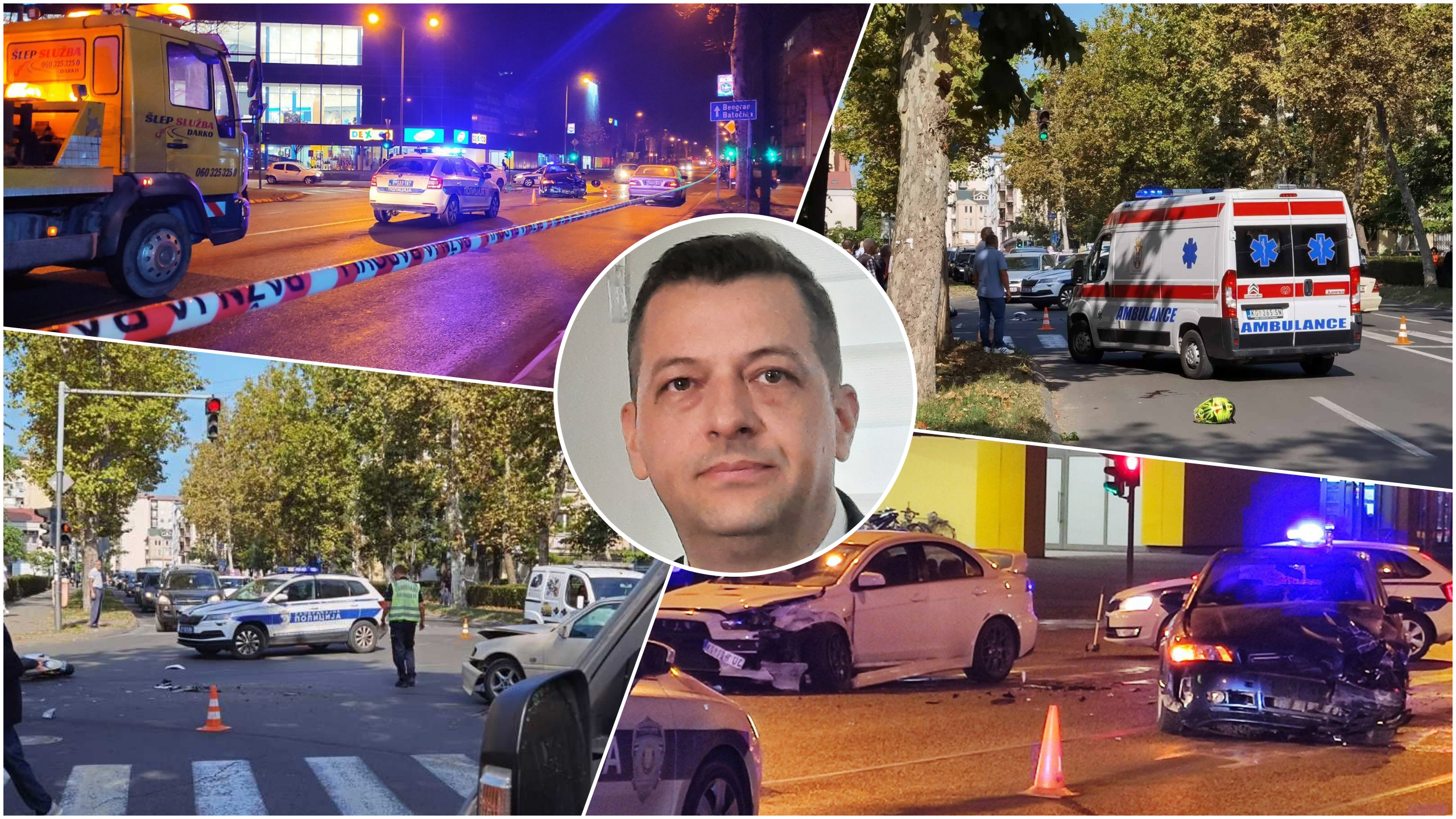 Vladimir Šebek, načelnik PU Kragujevac. Kragujevac, udes, saobraćajna nesreća, kombo  Foto: Aleksandra Petrović/Nova.rs