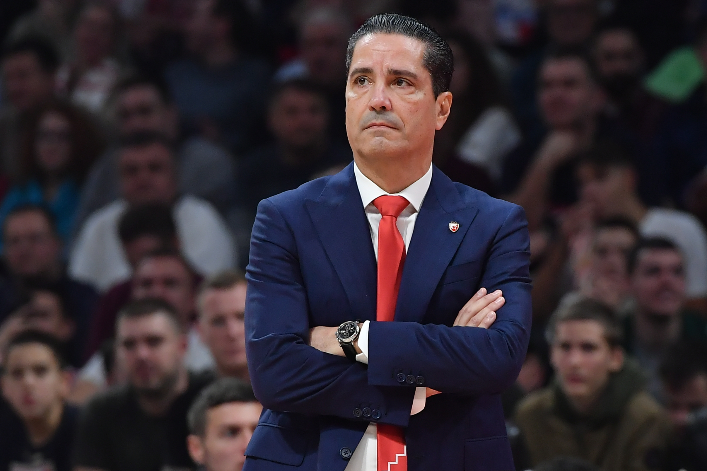 during the 2023/2024 Turkish Airlines EuroLeague match between Crvena Zvezda and Alba Berlin at Stark Arena on December 14, 2023 in Belgrade, Serbia. (Photo by David Damnjanovic/Starsport.rs ©)