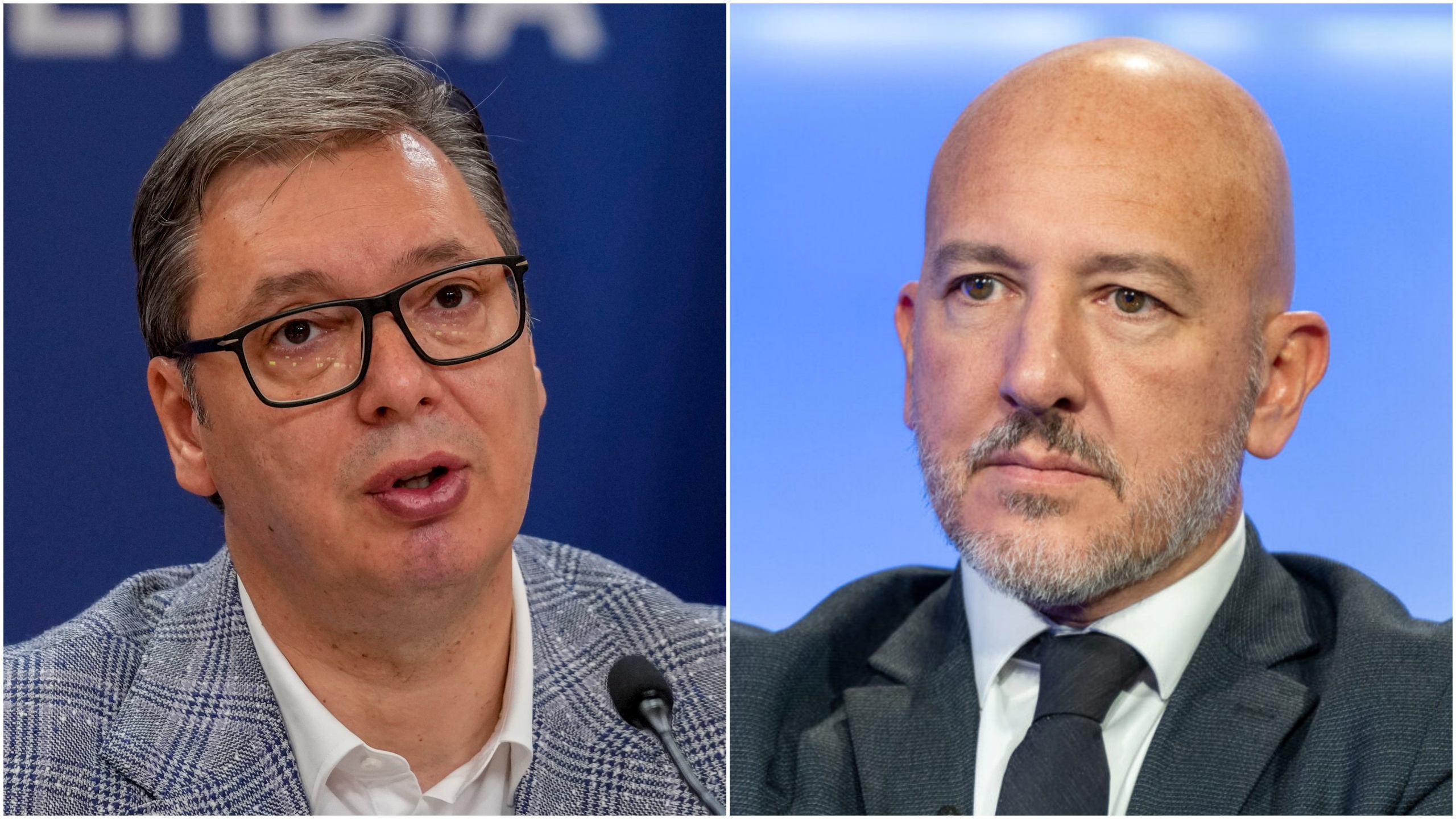 Aleksandar Vučić i Miodrag Majić, kombo Foto: TANJUG/AP Photo/Darko Vojinovic/Ivan Dinić/Nova