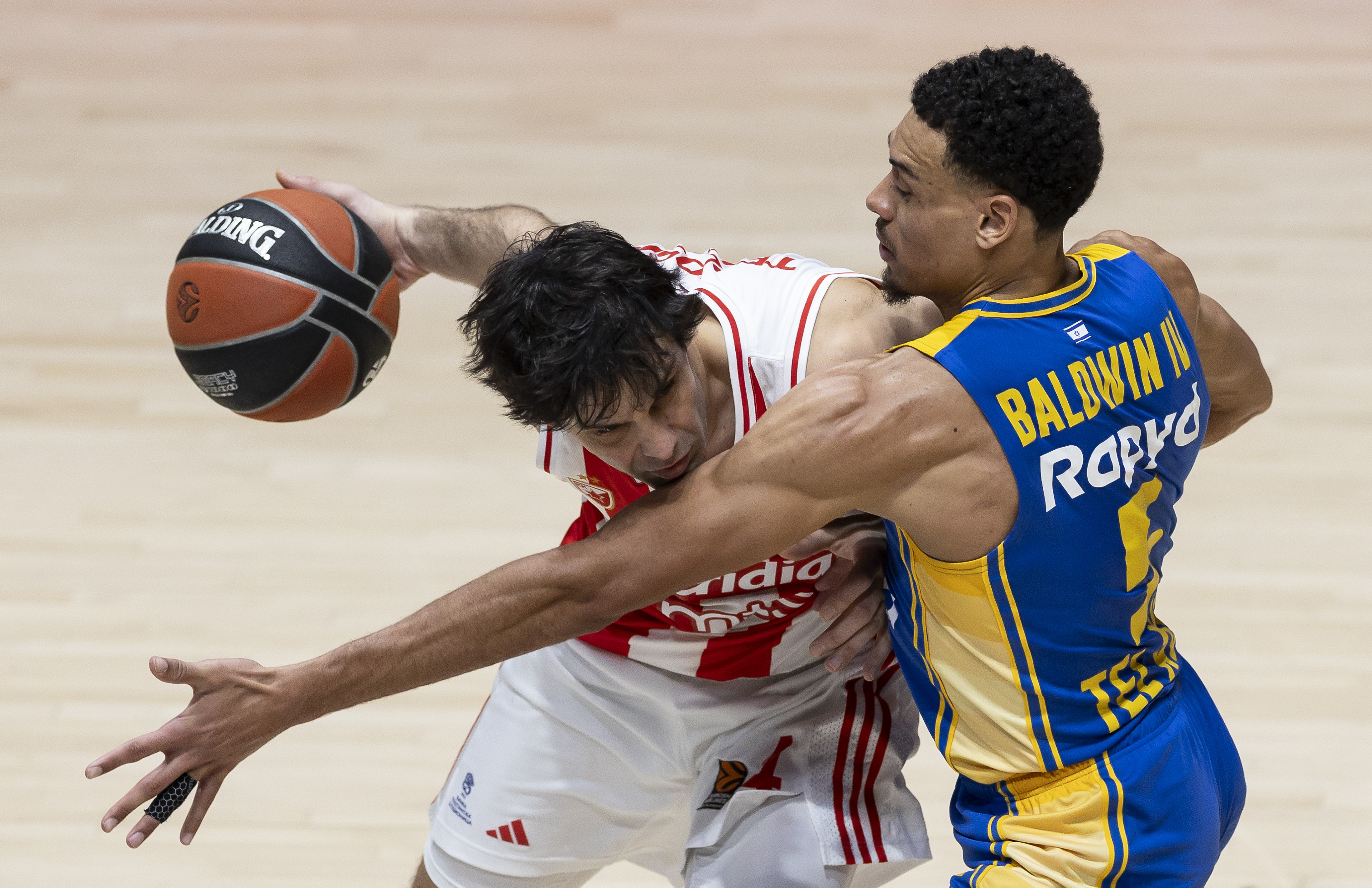 during the 2023/2024 Turkish Airlines EuroLeague match between Maccabi and Crvena Zvezda at Aleksandar Nikolic Hall (Pionir) on December 21, 2023 in Belgrade, Serbia. (Photo by Srdjan Stevanovic/Starsport.rs ©)