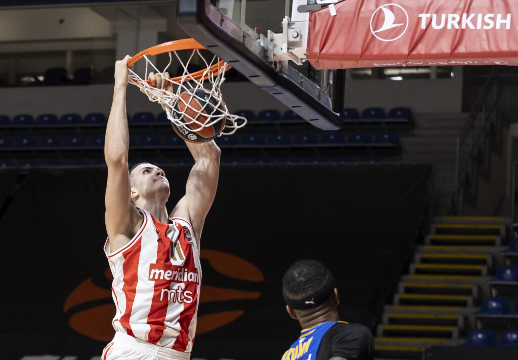 during the 2023/2024 Turkish Airlines EuroLeague match between Maccabi and Crvena Zvezda at Aleksandar Nikolic Hall (Pionir) on December 21, 2023 in Belgrade, Serbia. (Photo by Srdjan Stevanovic/Starsport.rs ©)
