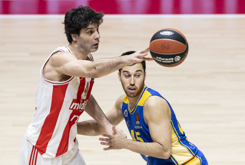 during the 2023/2024 Turkish Airlines EuroLeague match between Maccabi and Crvena Zvezda at Aleksandar Nikolic Hall (Pionir) on December 21, 2023 in Belgrade, Serbia. (Photo by Srdjan Stevanovic/Starsport.rs ©)