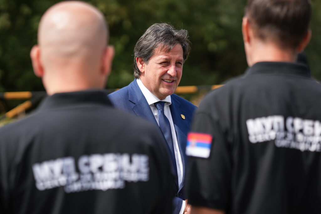 MUP-Saopstenje-Ministar Gasic-Docek vatrogasaca-spasilaca-Vranje