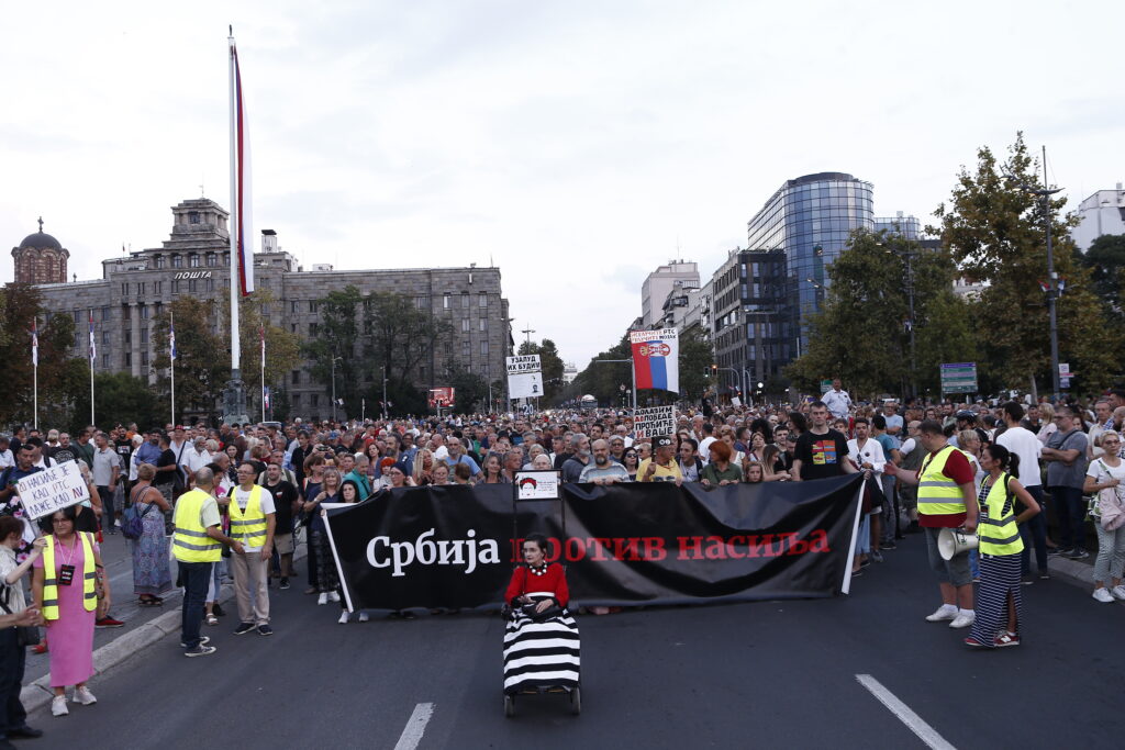 Beograd 16. septembar 2023. Dvadeseti (20) po redu protest Srbija protiv nasilja Foto:Amir Hamzagić/Nova.rs
