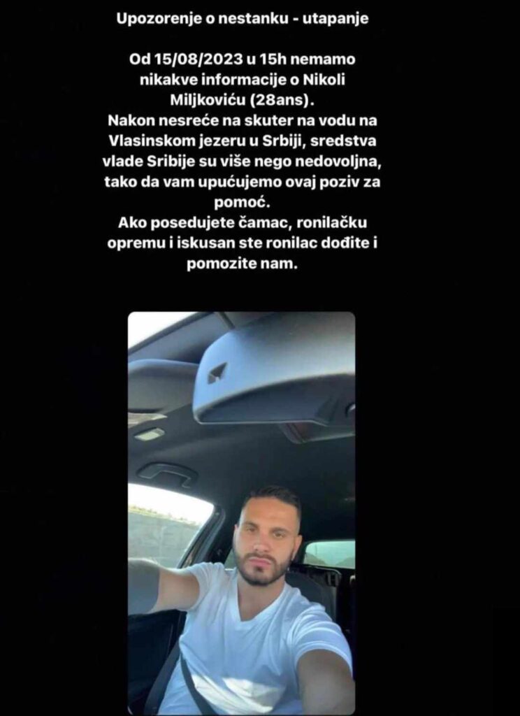 Nestao Nikola Miljković iz Leskovca