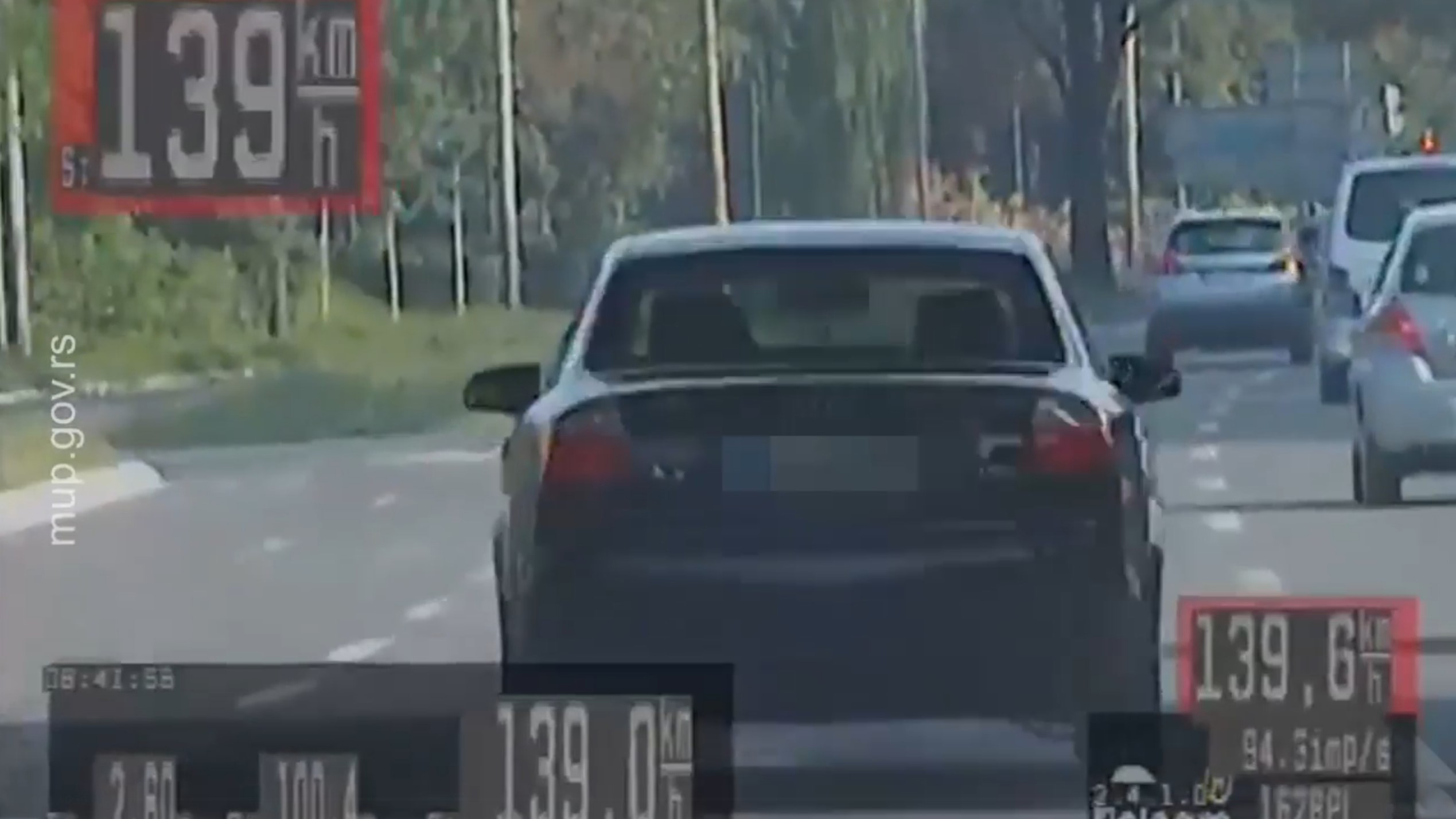 Brza vožnja, auto, automobil Foto: MUP