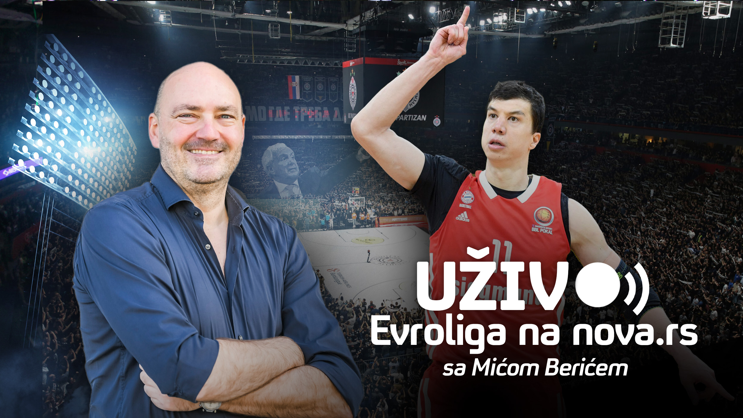 Uživo na nova.rs, Mića Berić,  Evroliga,  Vladimir Lučić