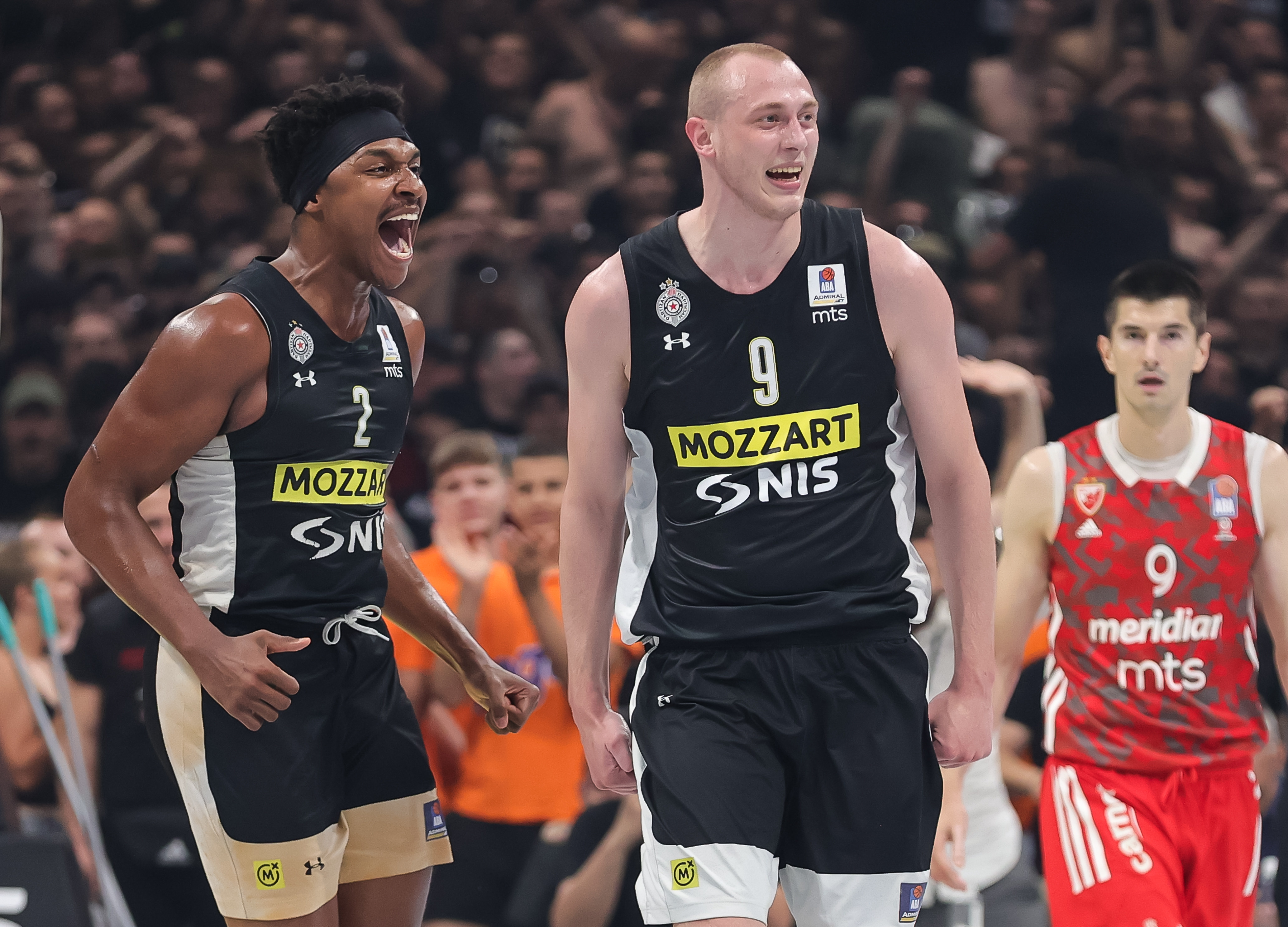 during the Aba League Season 2022-2023 Play Off Final Game 5 between Partizan and Crvena Zvezda at Stark Arena on June 22, 2023 in Belgrade, Serbia. (Photo by Srdjan Stevanovic/Starsport.rs ©)