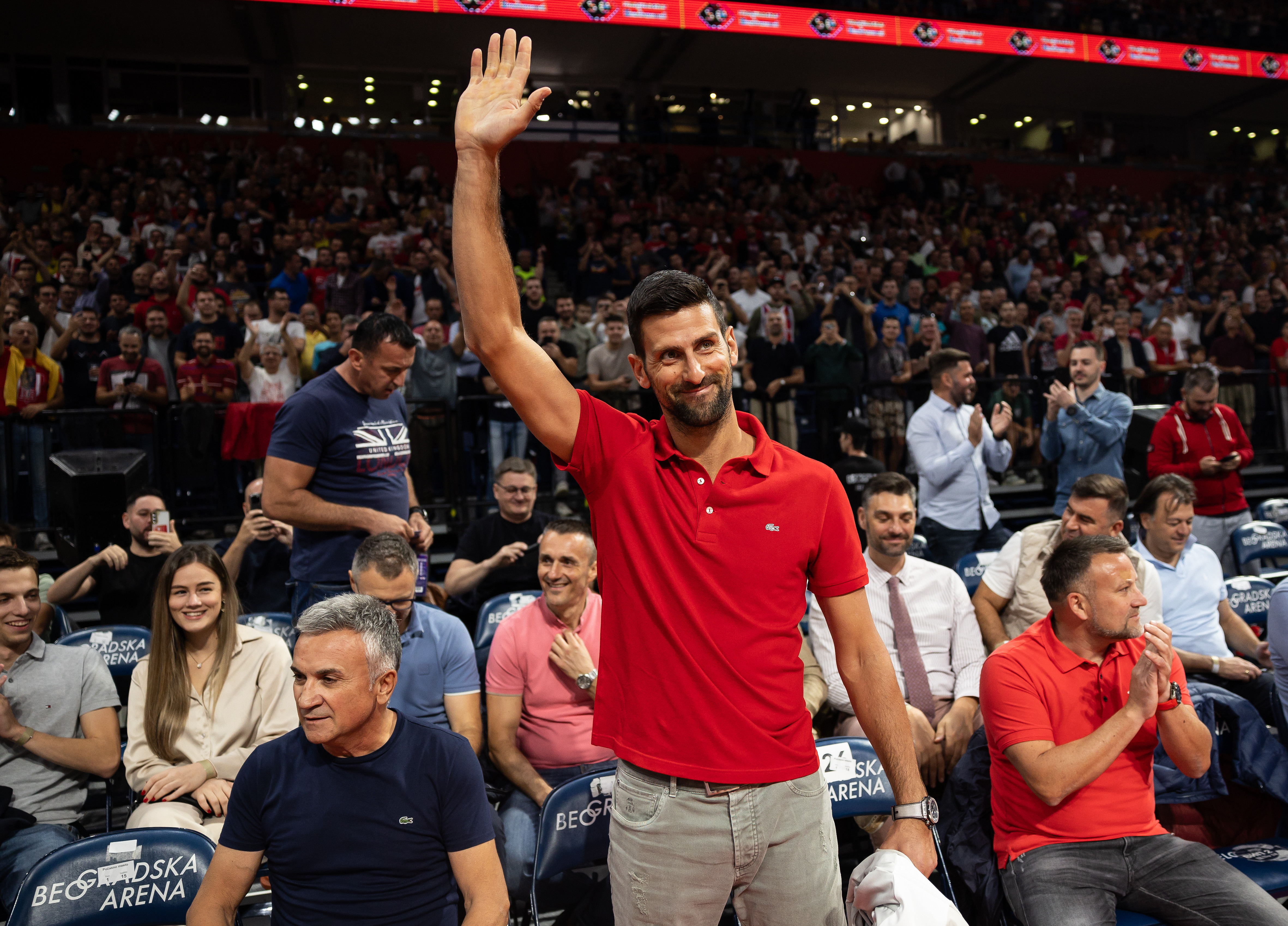 during the 2023/2024 Turkish Airlines EuroLeague match between Crvena Zvezda and Asvel at Stark Arena on October 05, 2023 in Belgrade, Serbia. (Photo by Srdjan Stevanovic/Starsport.rs ©)