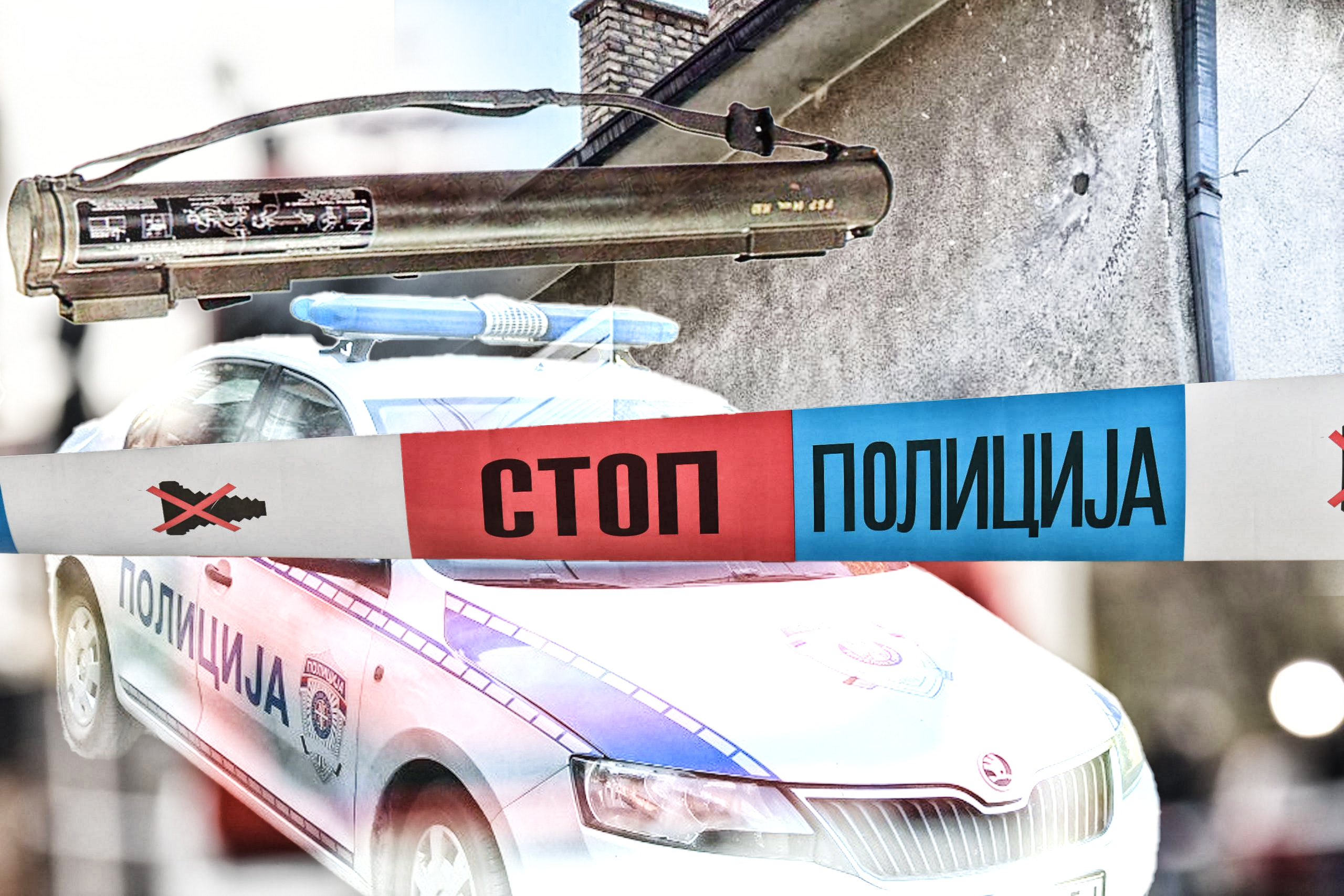 Zolja ispaljena na kuću ilustracija Zolja ispaljena na kuću u Batajnici
