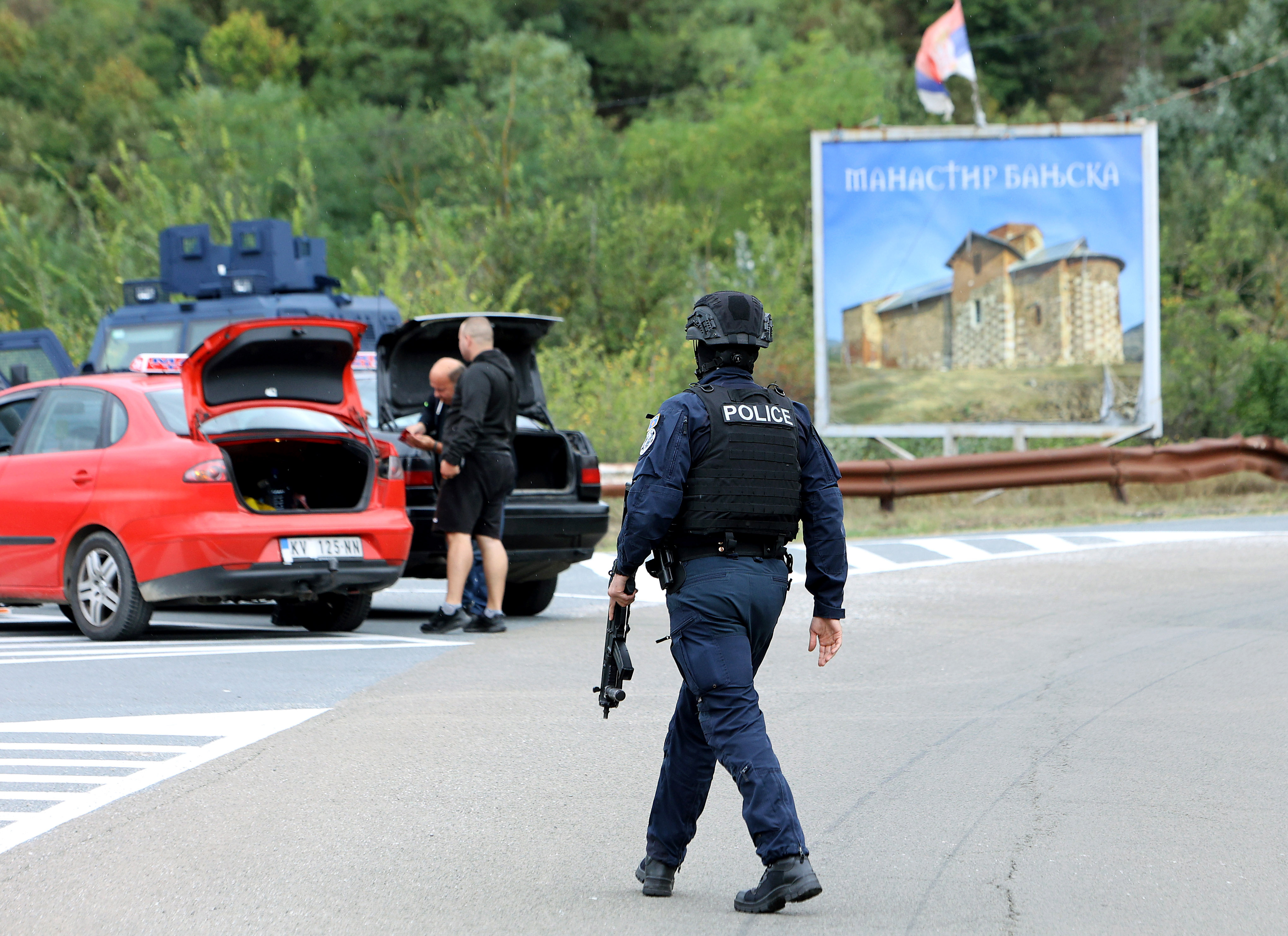 The village of Banjska, Kosovo after a police officer was killed by gunman day earlier