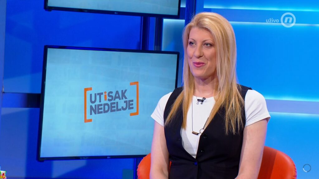 Jelena Zorić, emisija Utisak nedelje Foto: Nova