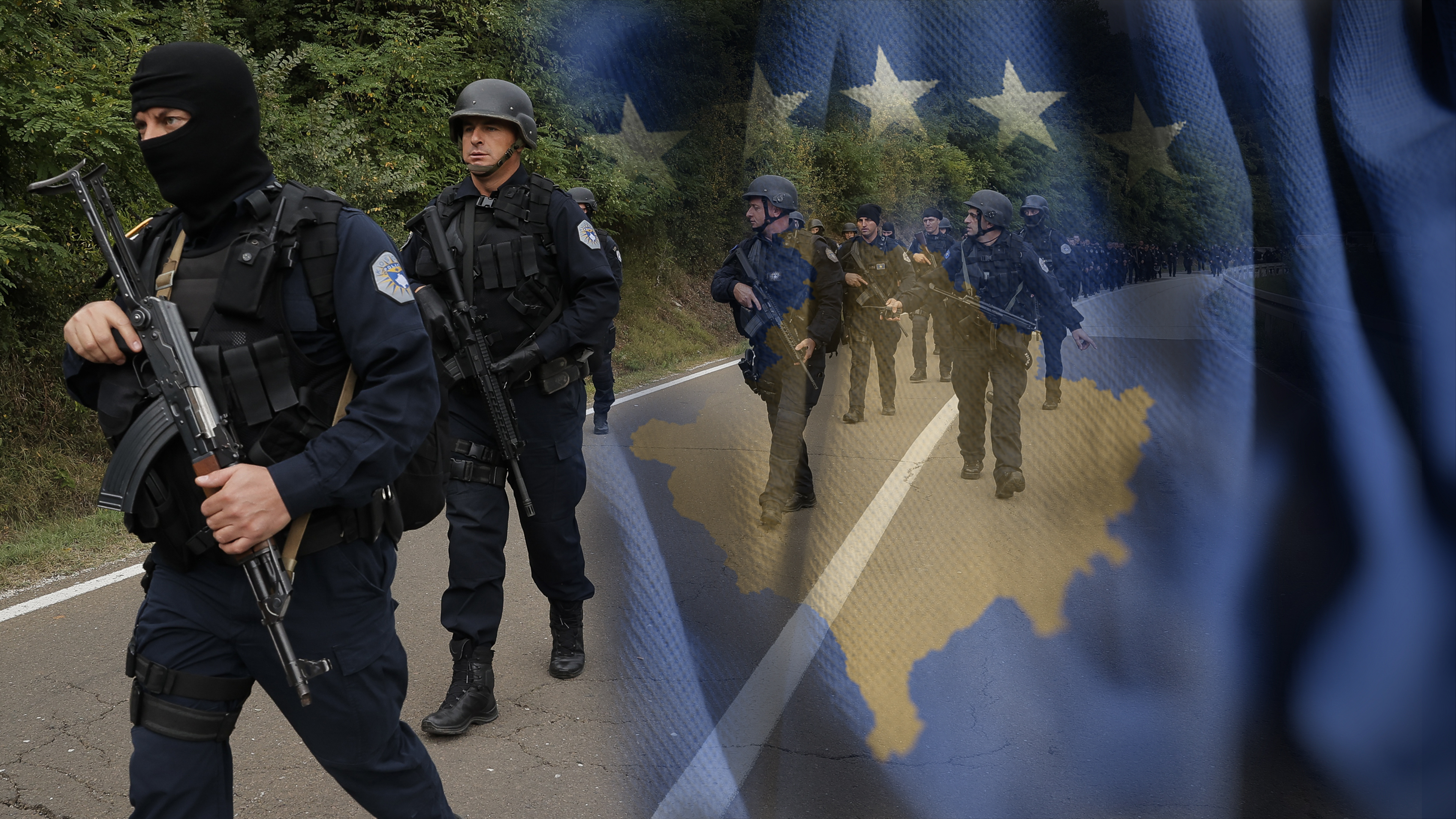 Close,Up,Of,The,Kosovo,Flag.,Kosovo,Flag,Of,Background.