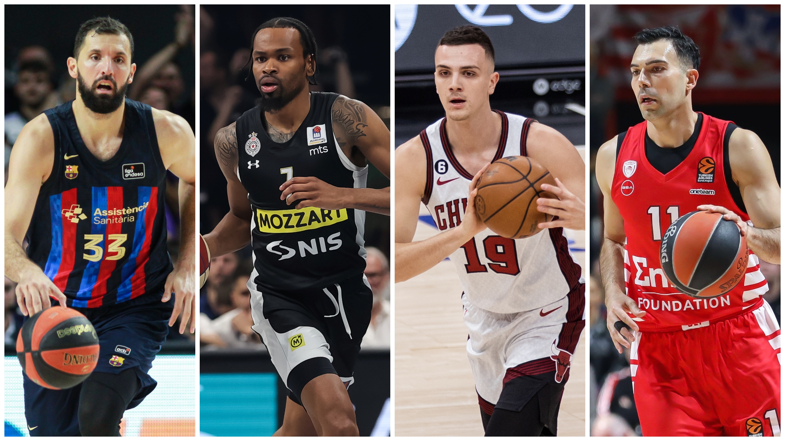 kombo Marko Simonović (NBA, Čikago Buls), Nikola Mirotić, Kevin Panter i Kostas Slukas