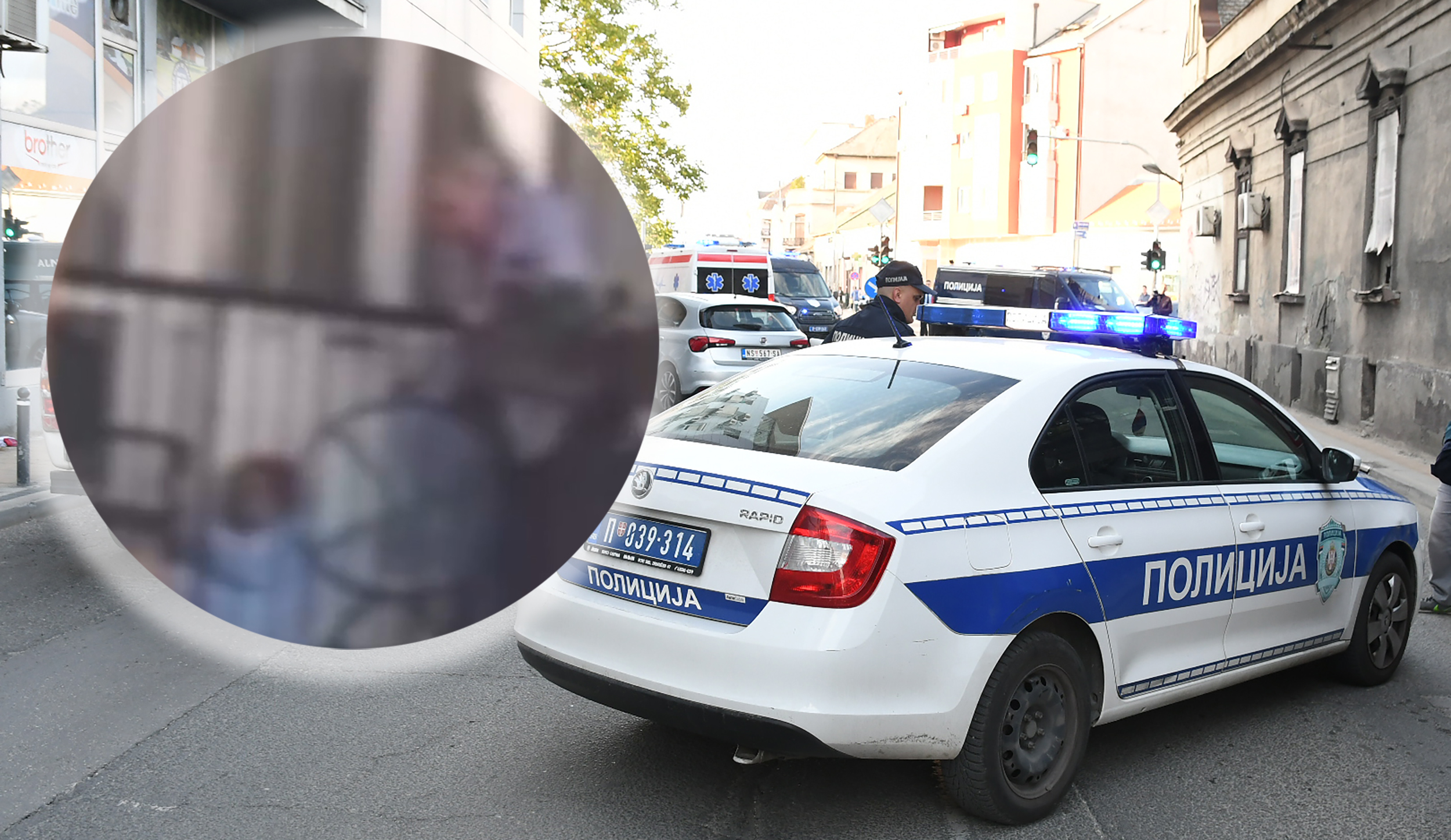 Valjevo, muž tuče ženu na terasi, policija kombo