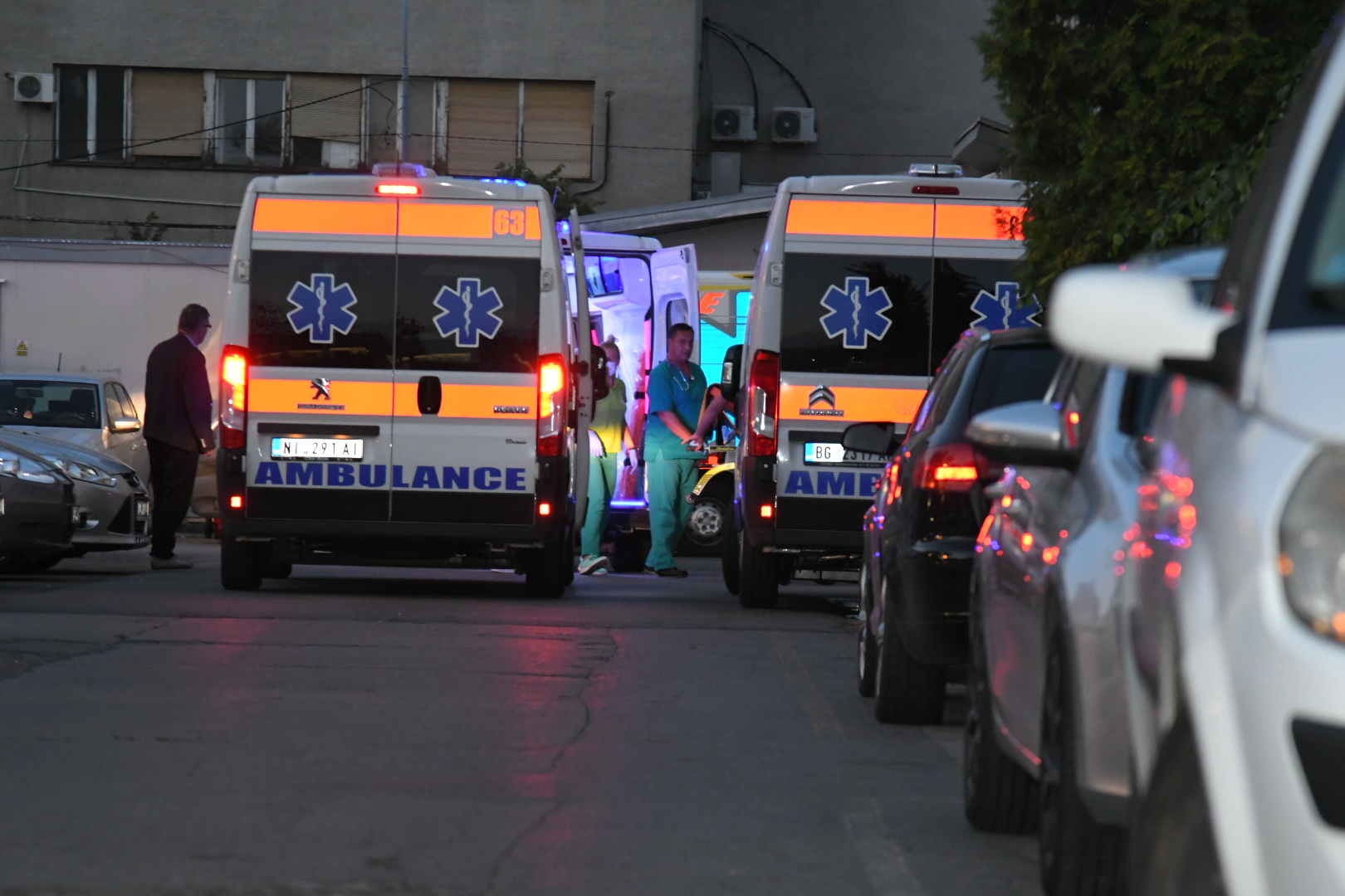 Beograd 15.08.2022. Decija bolnica Tiršova,  povređena deca nesreća prevrtanje autobusa u bugarskoj, transport povređenih do Srbije,hitna pomoć ambulantna kola, ambulantno ili sanitetsko vozilo