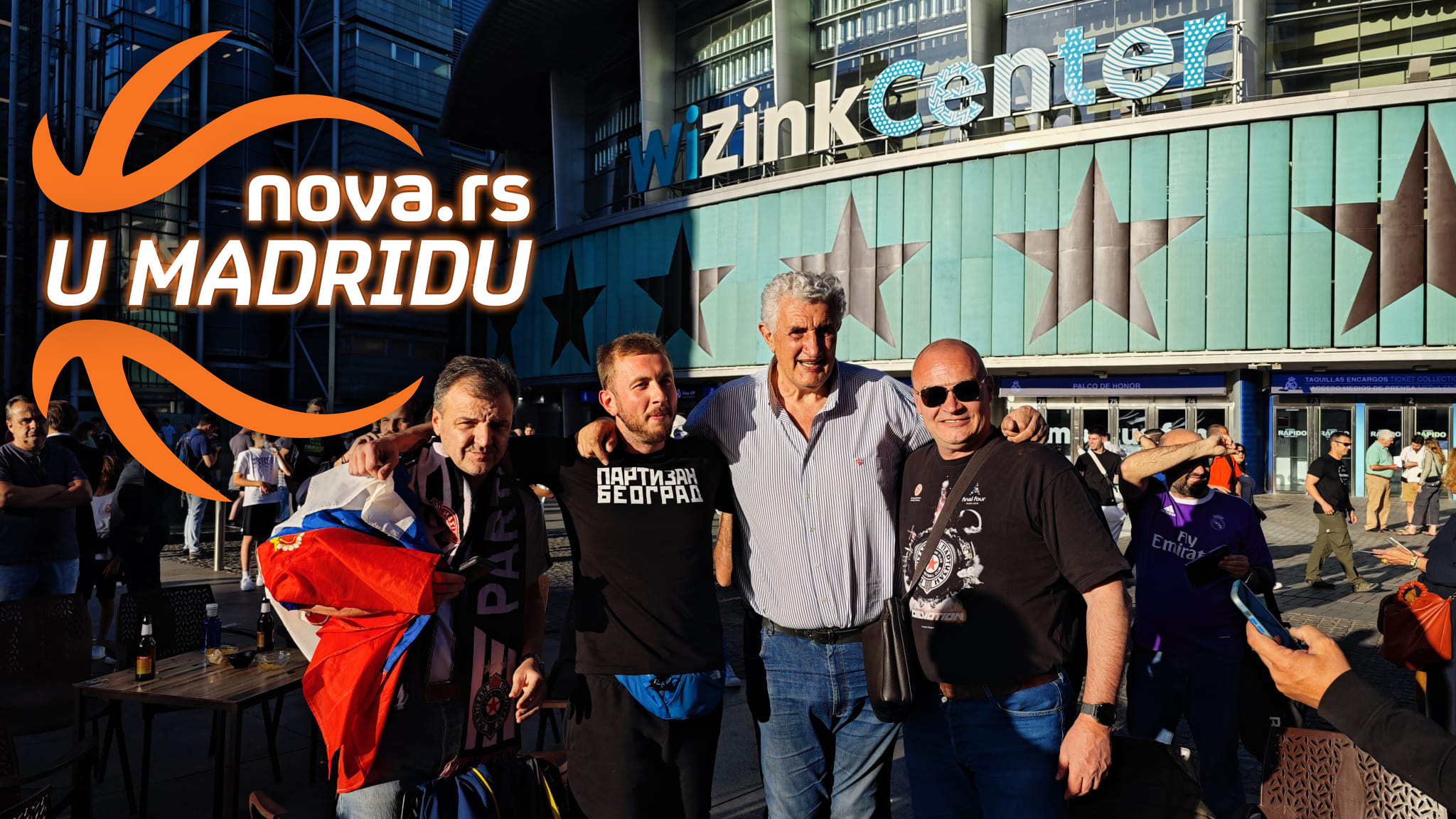 Madrid, košarka, utakmica, Real Madrid Partizan, navijači Partizana, pečat Foto: Nova.rs