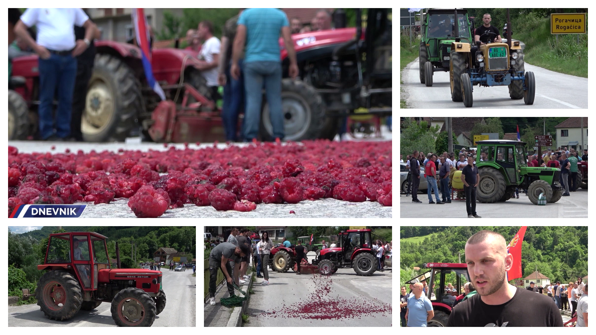 Malinari nezadovoljni otkupnom cenom maline, blokirali raskrsnicu u Rogačici